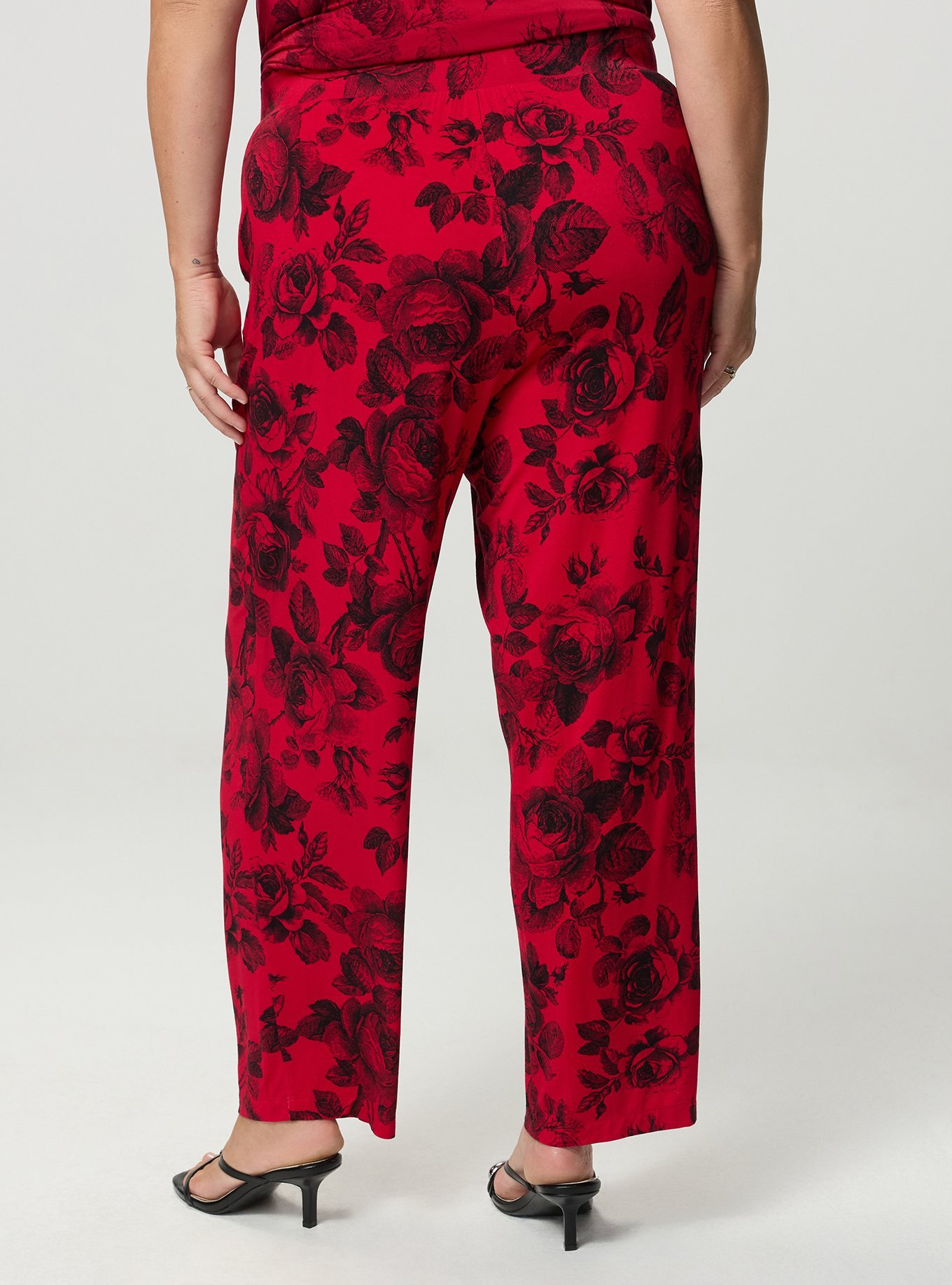 Super Soft Straight Leg Pant, MARYANNE FLORAL RED, alternate