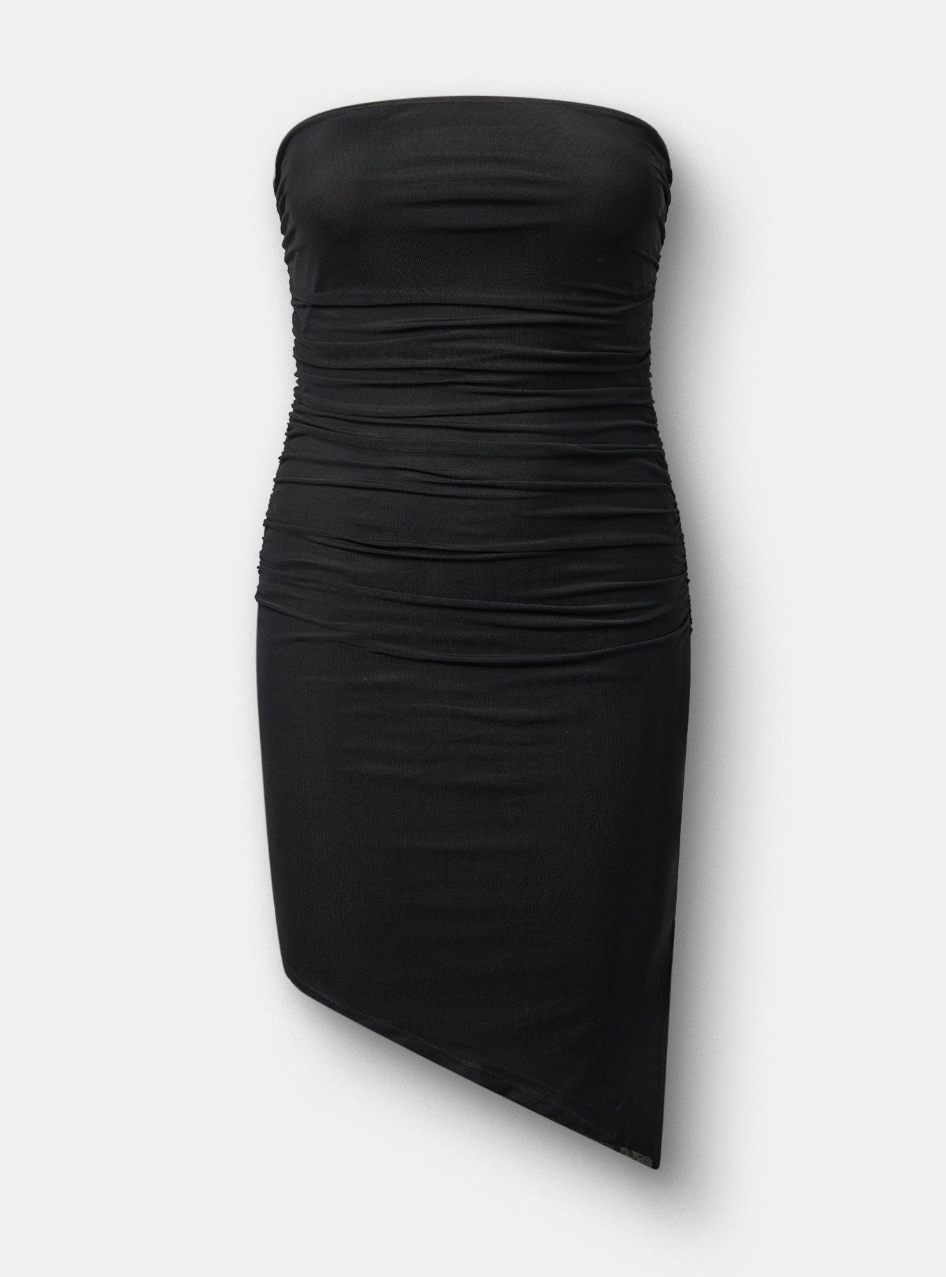 Strapless Bodycon Mini Dress, DEEP BLACK, hi-res