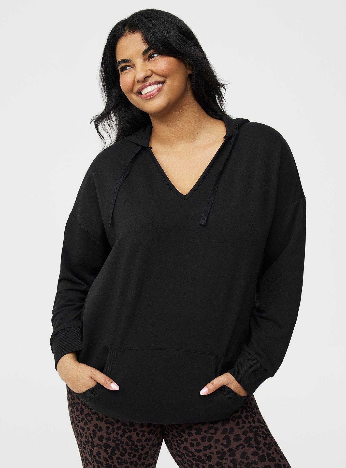 Super Soft Fleece Relaxed Hoodie, DEEP BLACK, hi-res