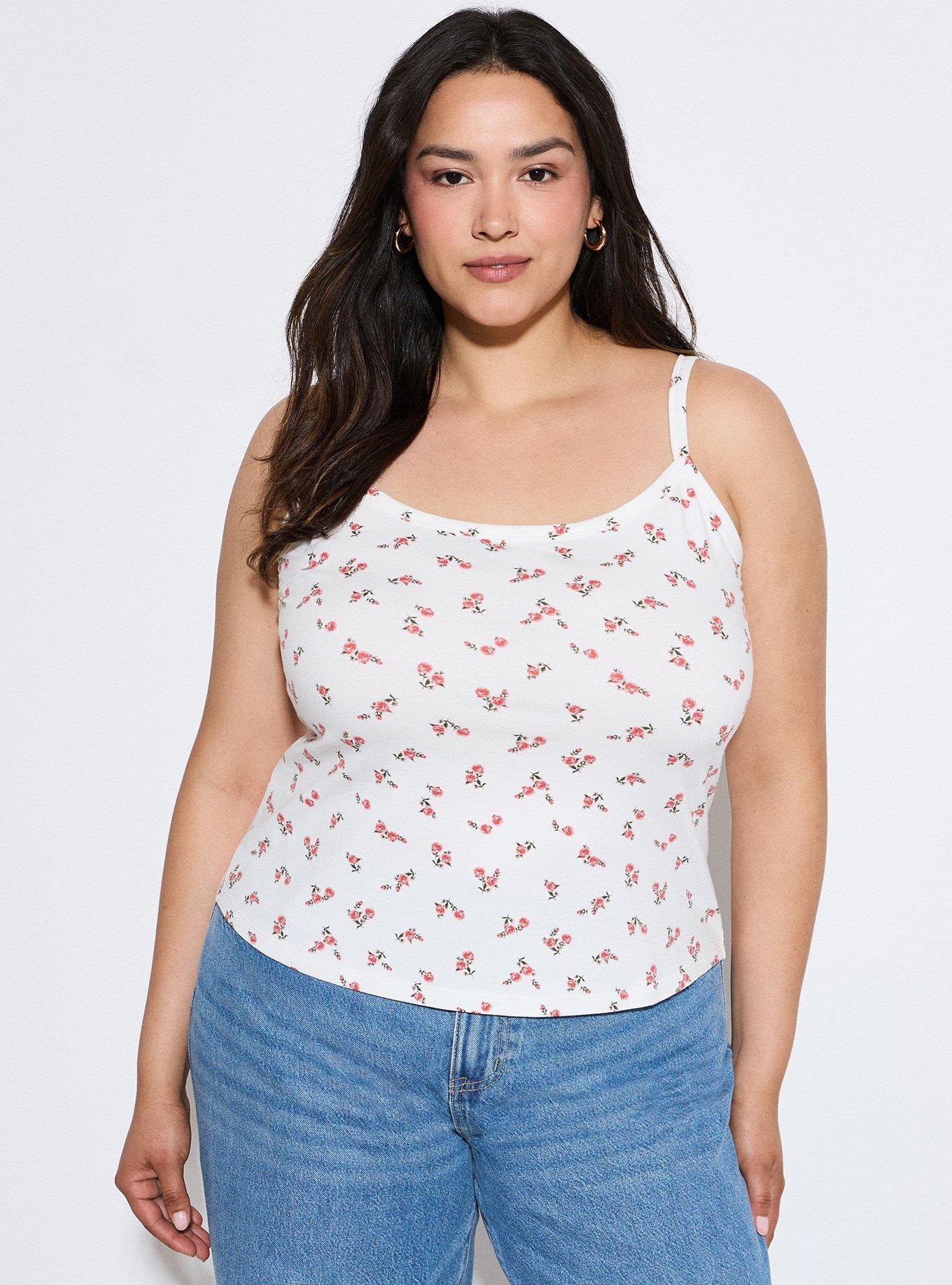 LoveSick Adjustable Cami, ROSA SPRIGS FLORAL WHITE, hi-res