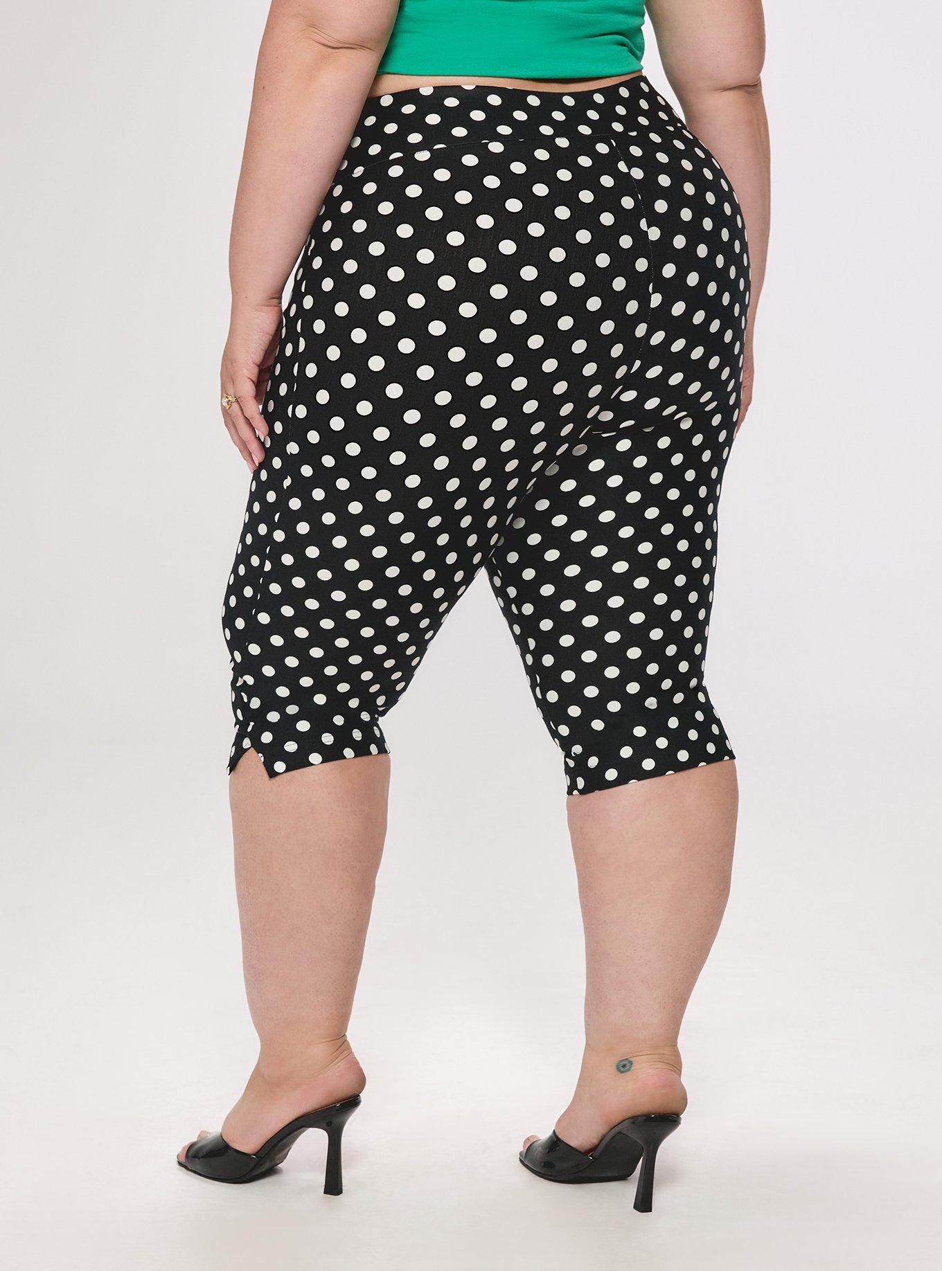 Retro Chic Pull-On Capri Pant, SOPHIA DOTS BLACK, alternate