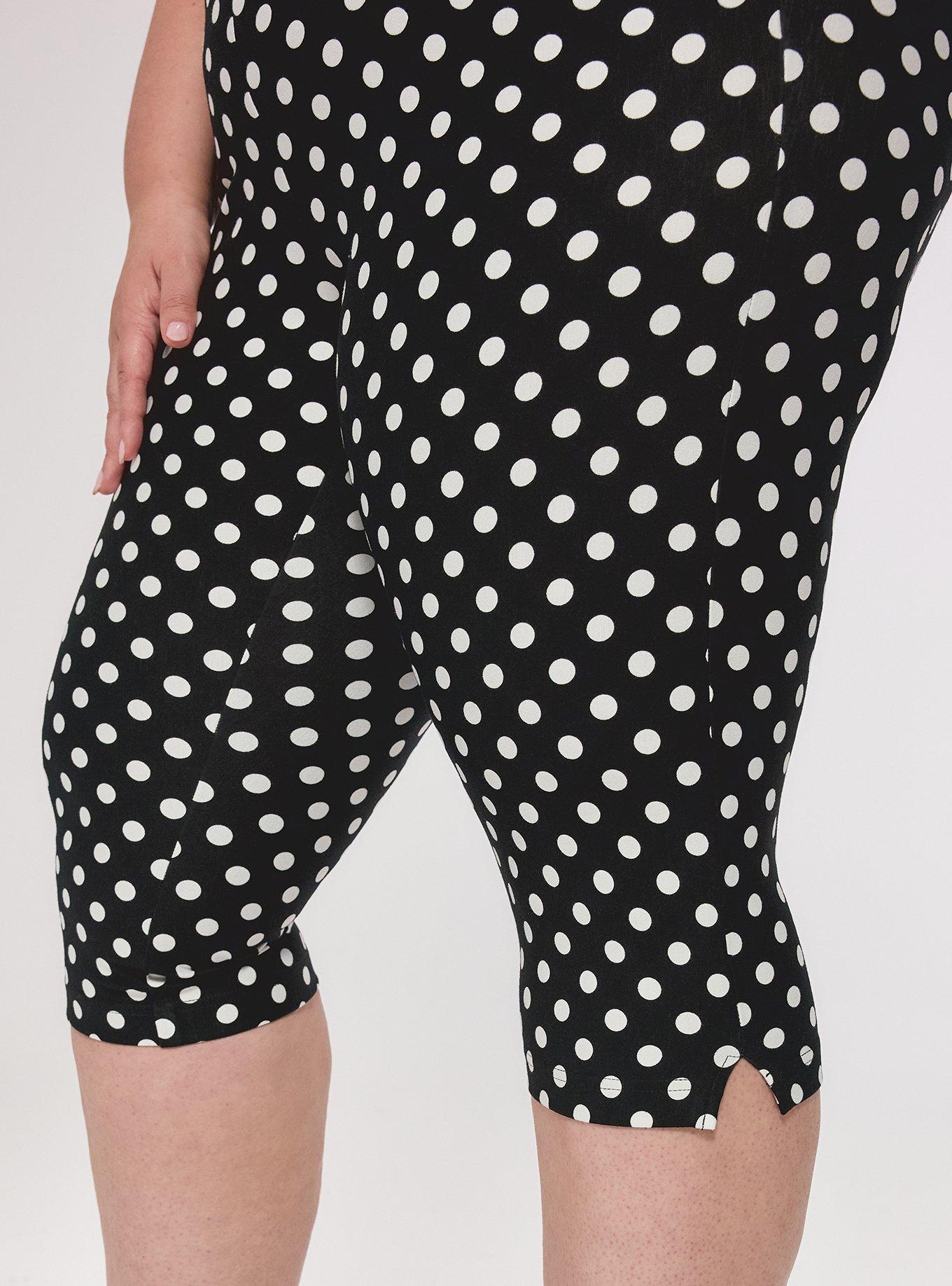 Retro Chic Pull-On Capri Pant, SOPHIA DOTS BLACK, alternate