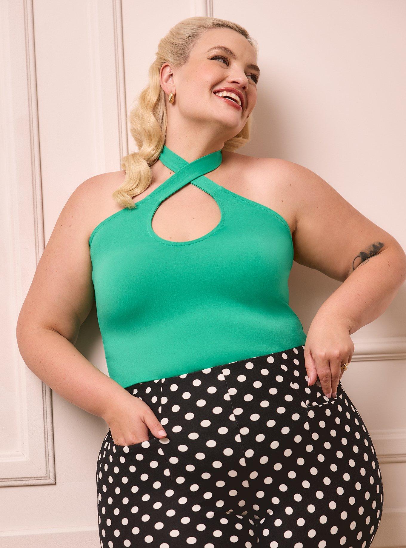 Retro Chic Pull-On Capri Pant, SOPHIA DOTS BLACK, alternate