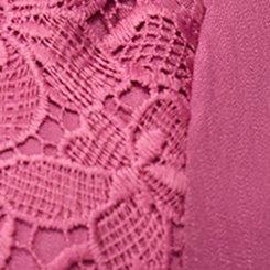Festi Crochet Detail Drop Waist Mini Dress, RED VIOLET, swatch