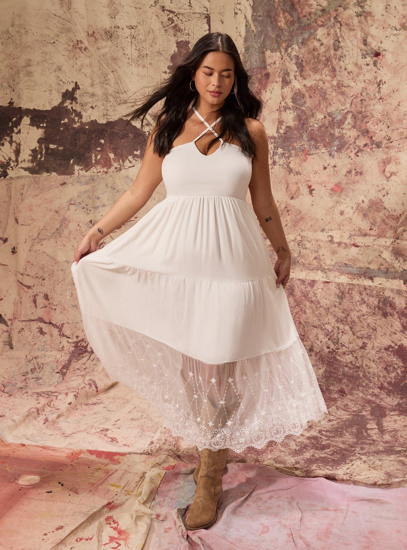 Festi Cross-Front Maxi Dress, BRIGHT WHITE, hi-res