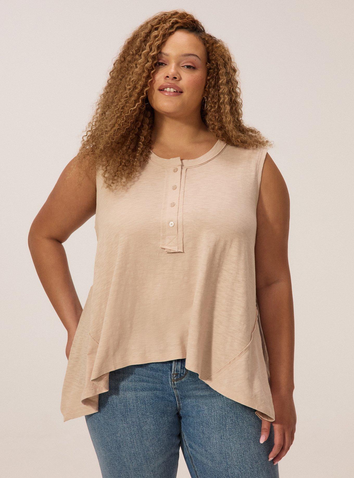 Festi Sharkbite Henley Tank, MUSHROOM, hi-res