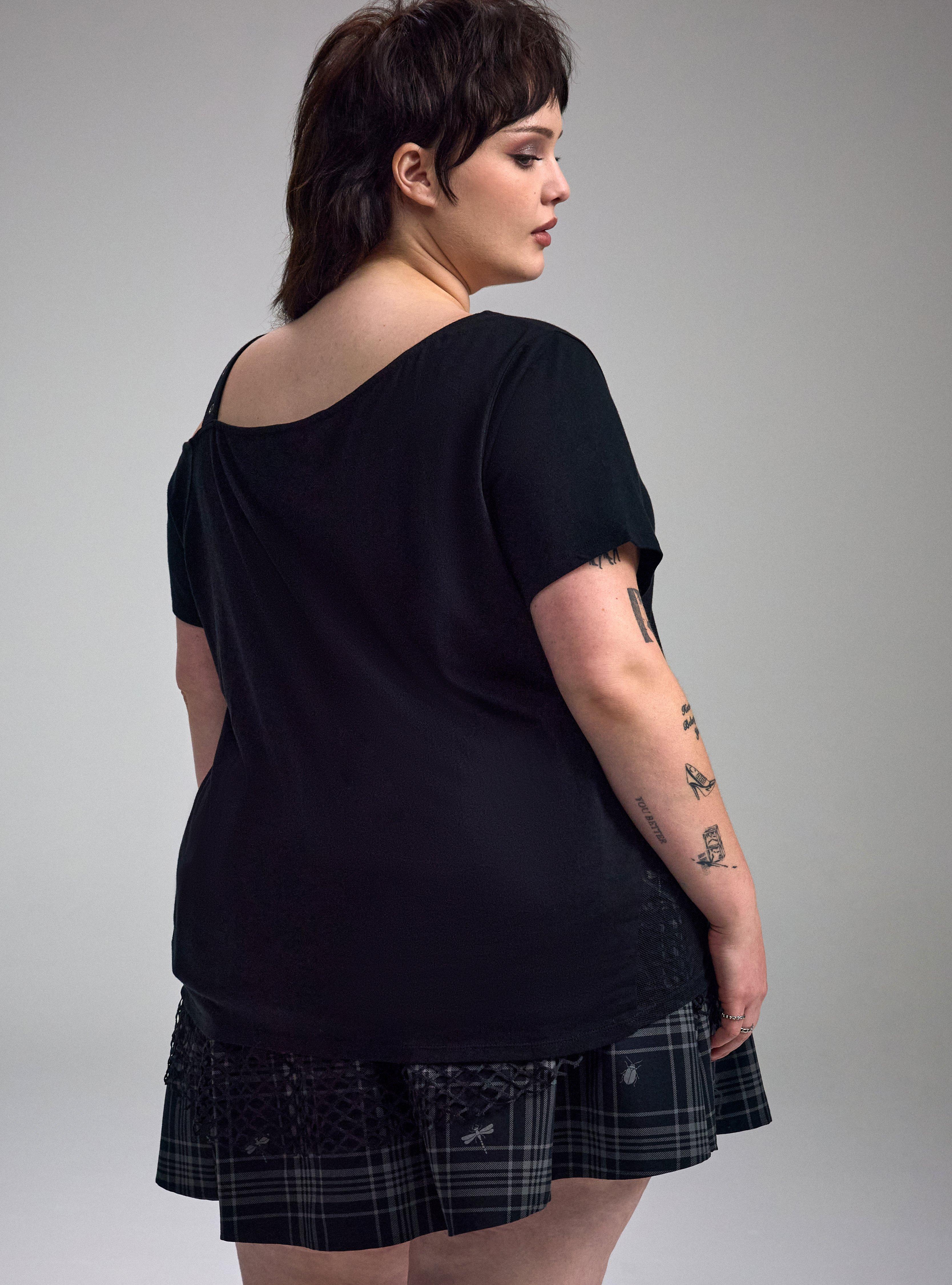 Nightfall Belt Strap Relaxed Tee, DEEP BLACK, alternate