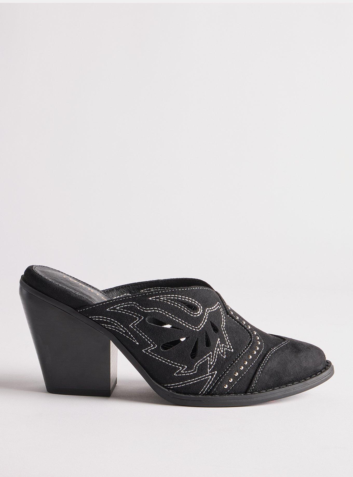 Western Heel Mule (WW), BLACK, alternate