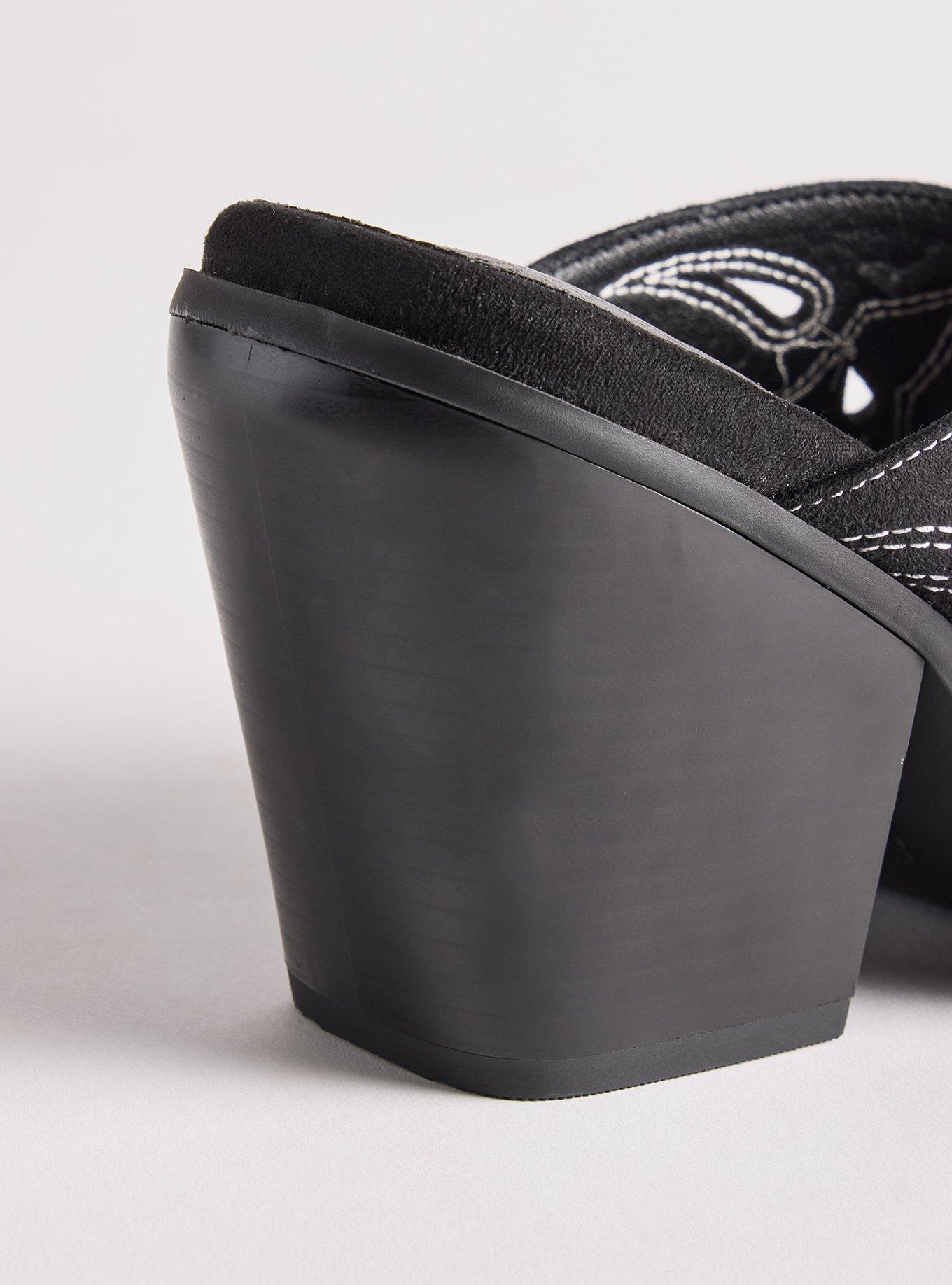 Western Heel Mule (WW), BLACK, alternate