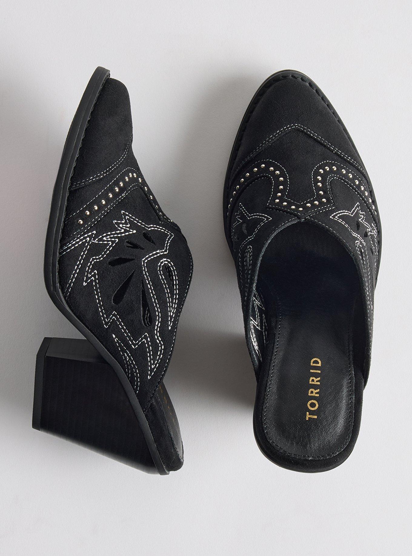Western Heel Mule (WW), BLACK, hi-res