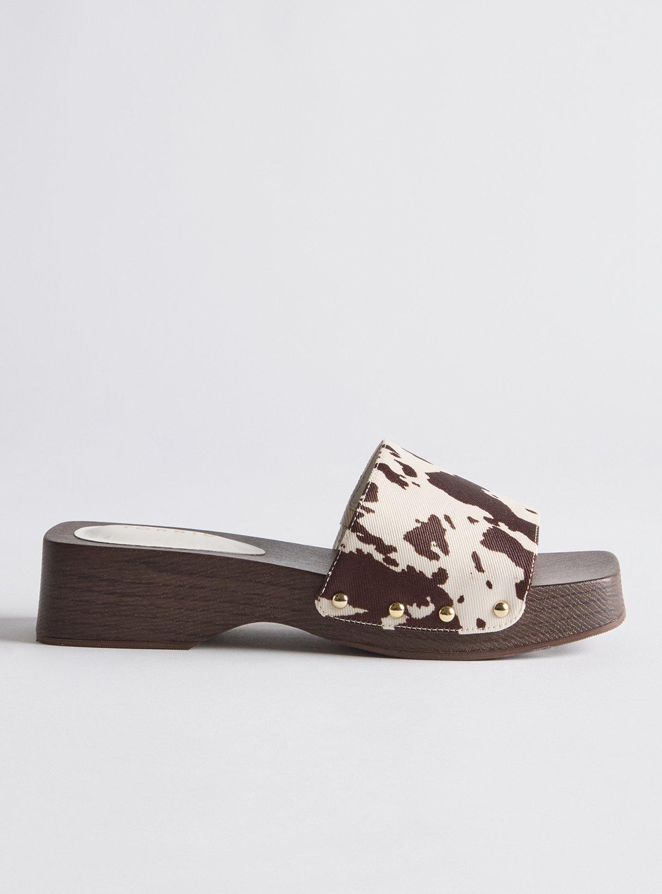 Wood Slide (WW), COWHIDE PRINTED CANVAS, alternate