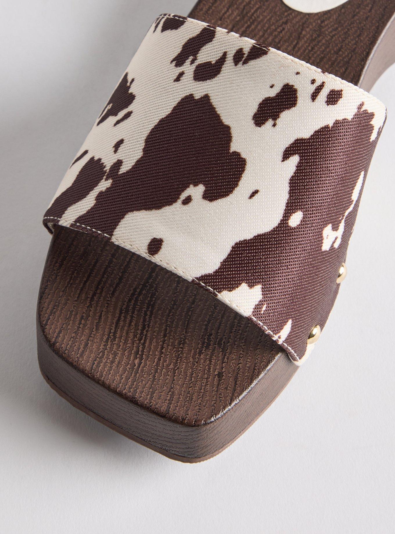 Wood Slide (WW), COWHIDE PRINTED CANVAS, alternate