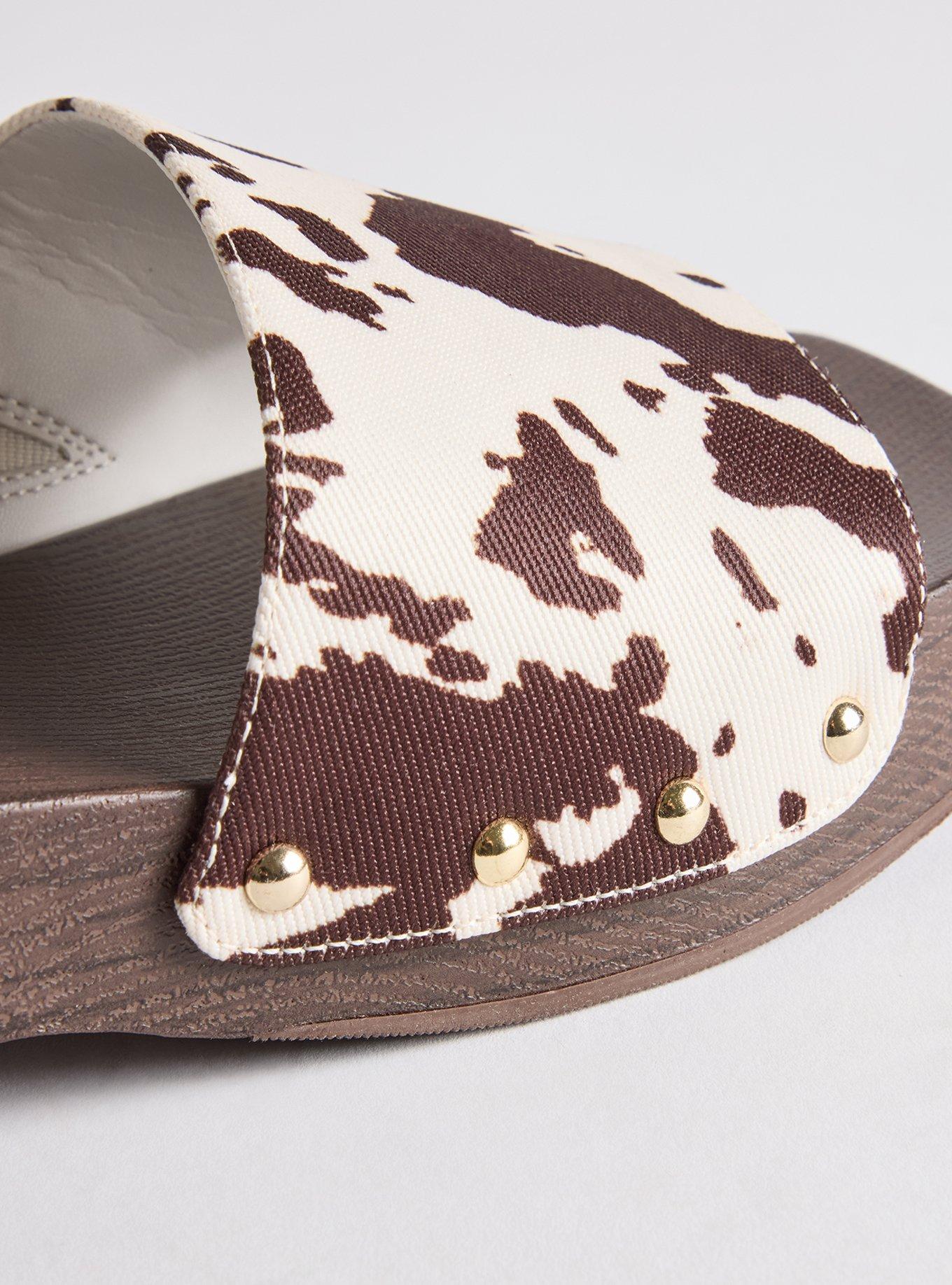 Wood Slide (WW), COWHIDE PRINTED CANVAS, alternate