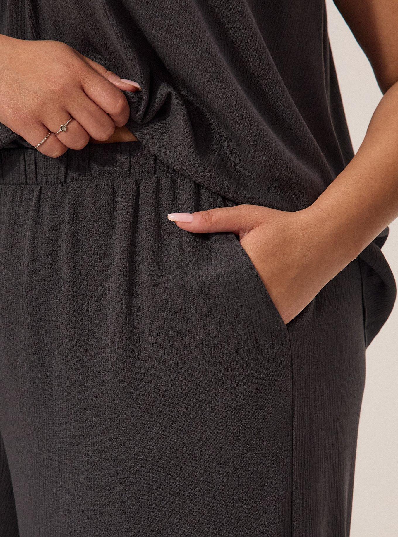 Festi Shirred Wide Leg Pant, PHANTOM, alternate