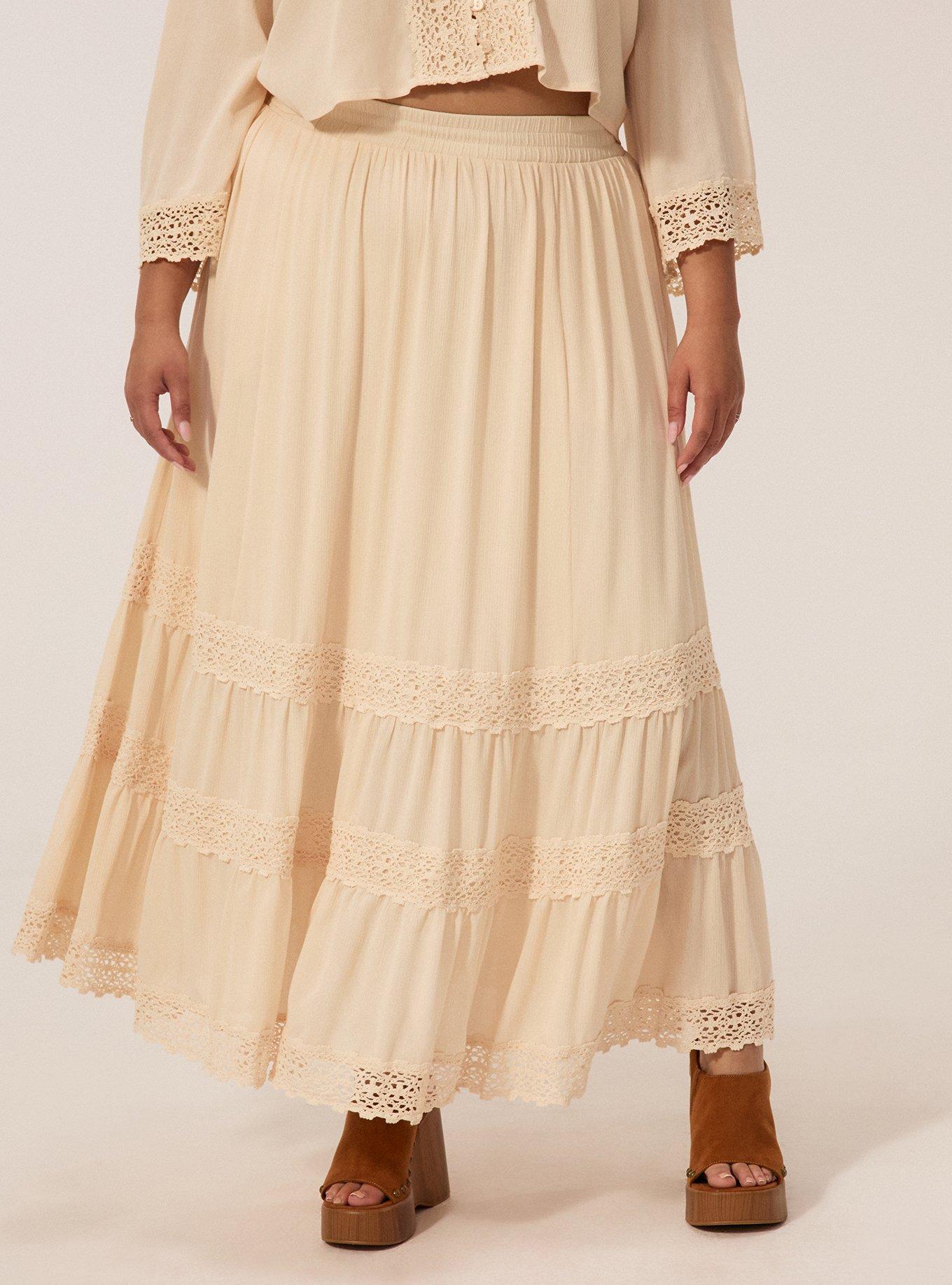 Festi Tiered Maxi Skirt, SAND DOLLAR, alternate