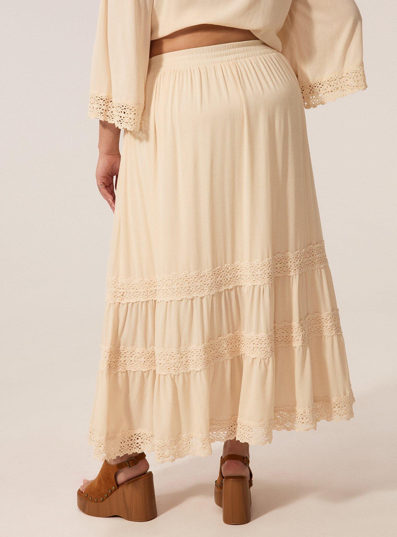 Festi Tiered Maxi Skirt, SAND DOLLAR, alternate