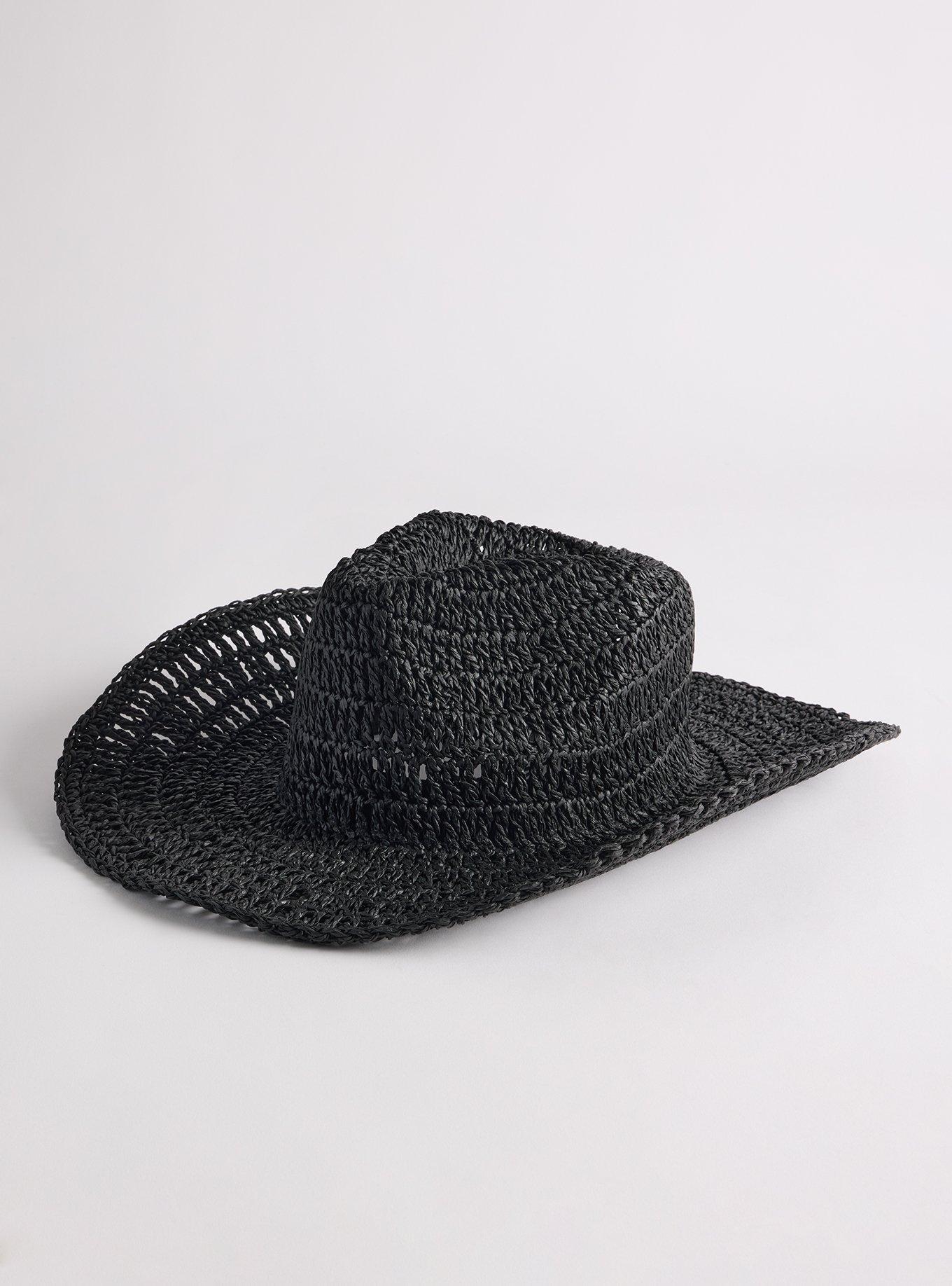 Straw Western Hat, BLACK, alternate