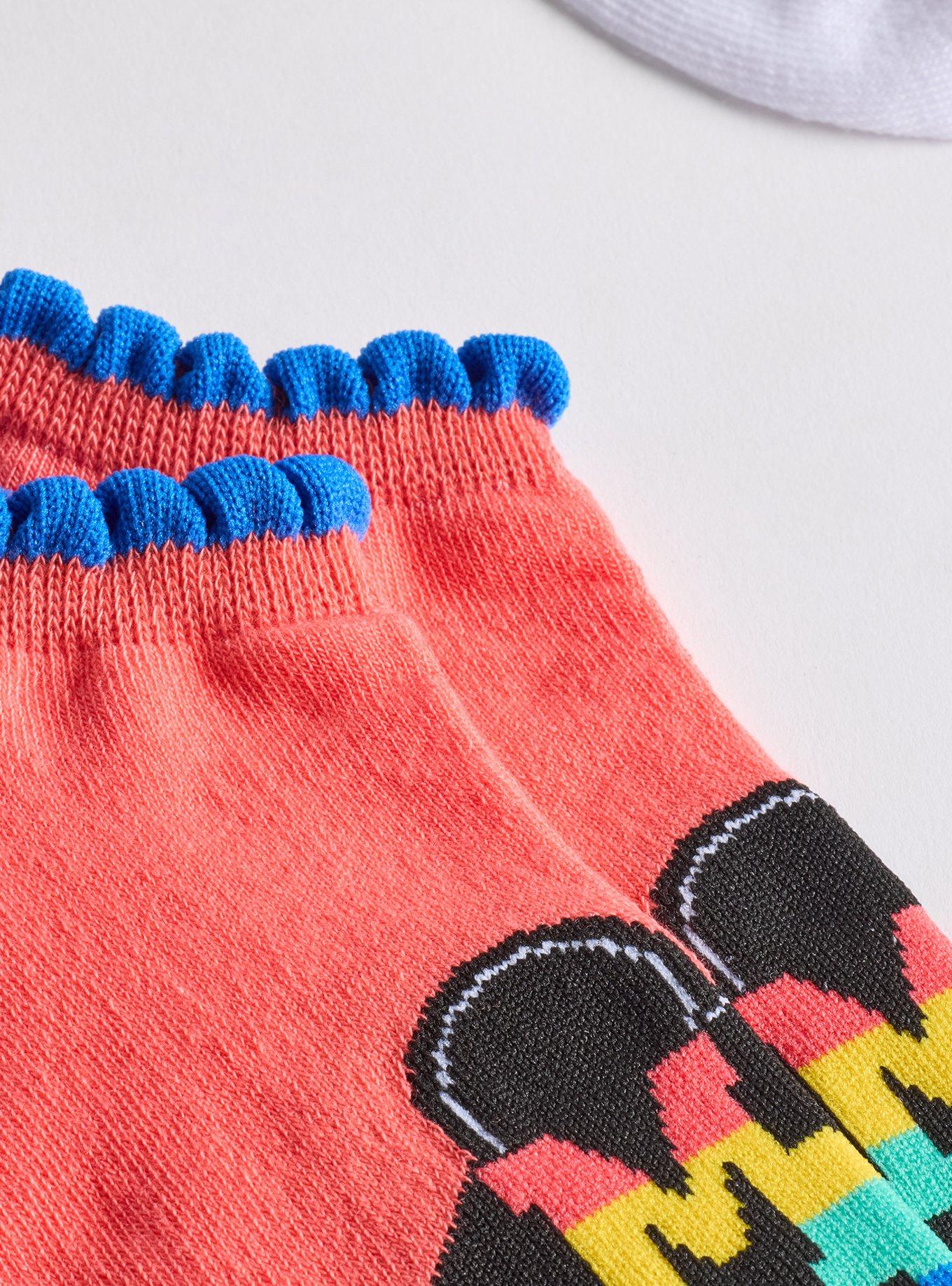 Plus Size 5-Pack Mickey Mouse Low-Cut Socks, PRIDE, alternate