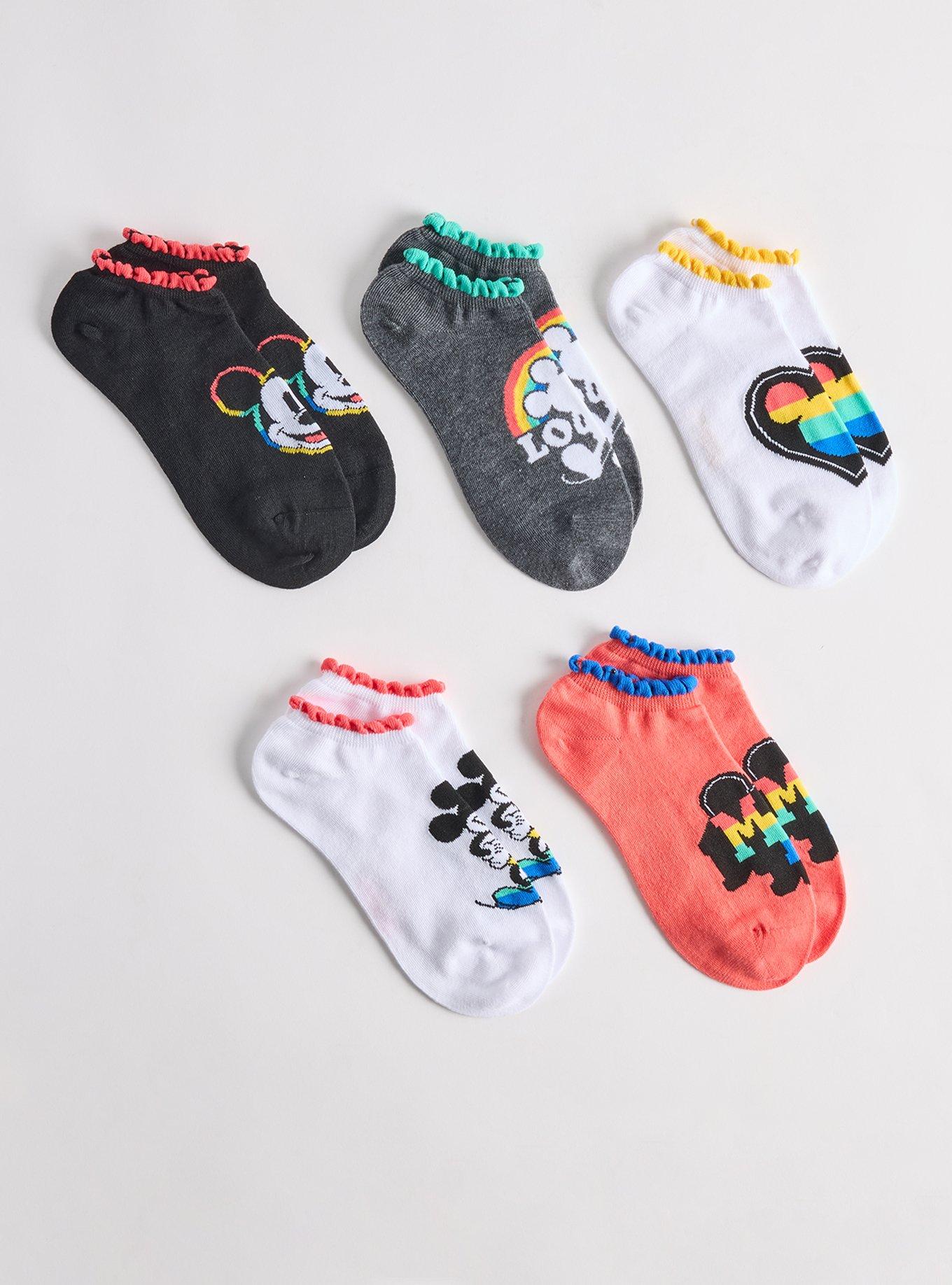 5-Pack Mickey Mouse Low-Cut Socks, PRIDE, hi-res