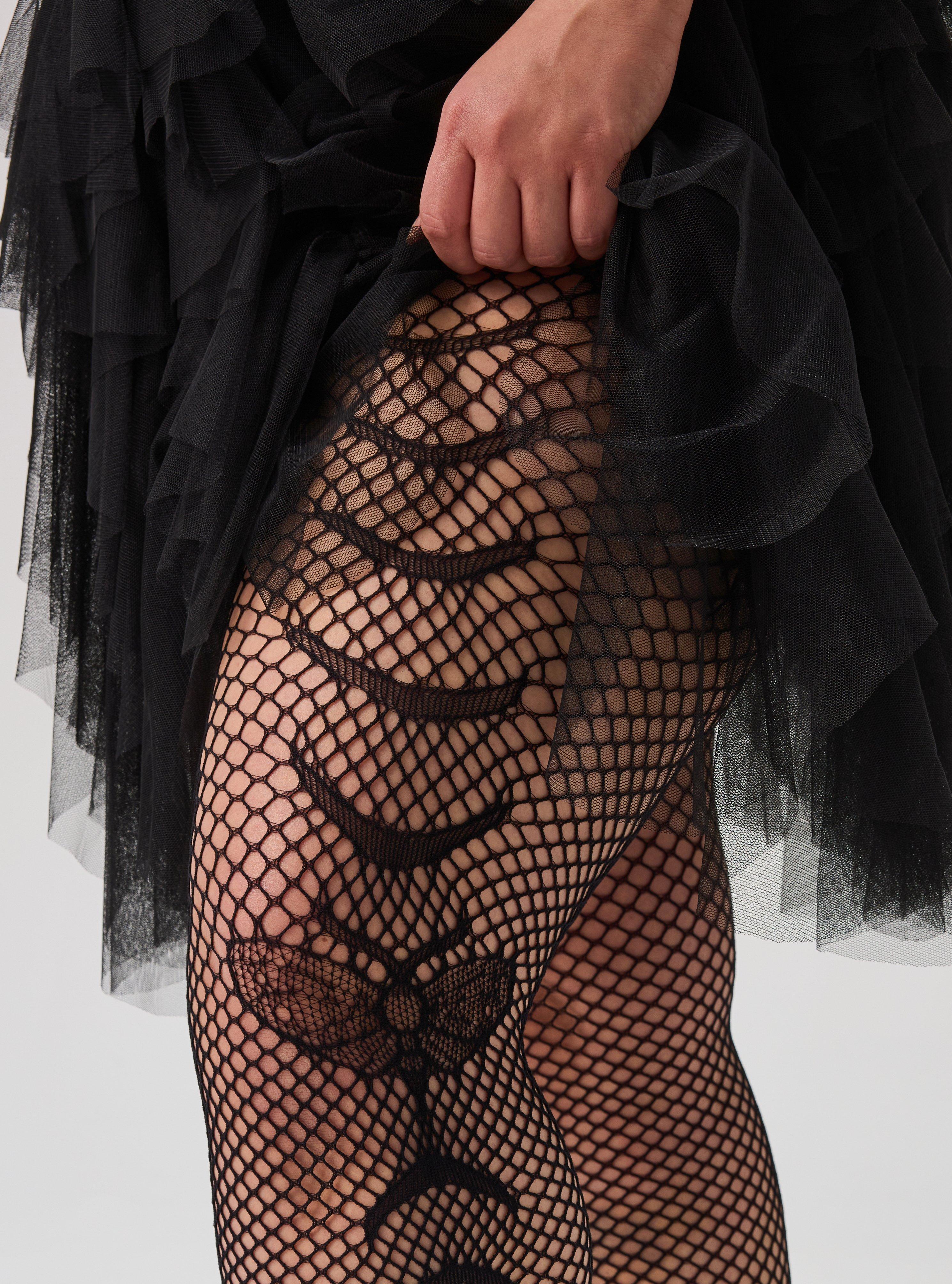 Nightfall Moth Tights, BLACK, alternate