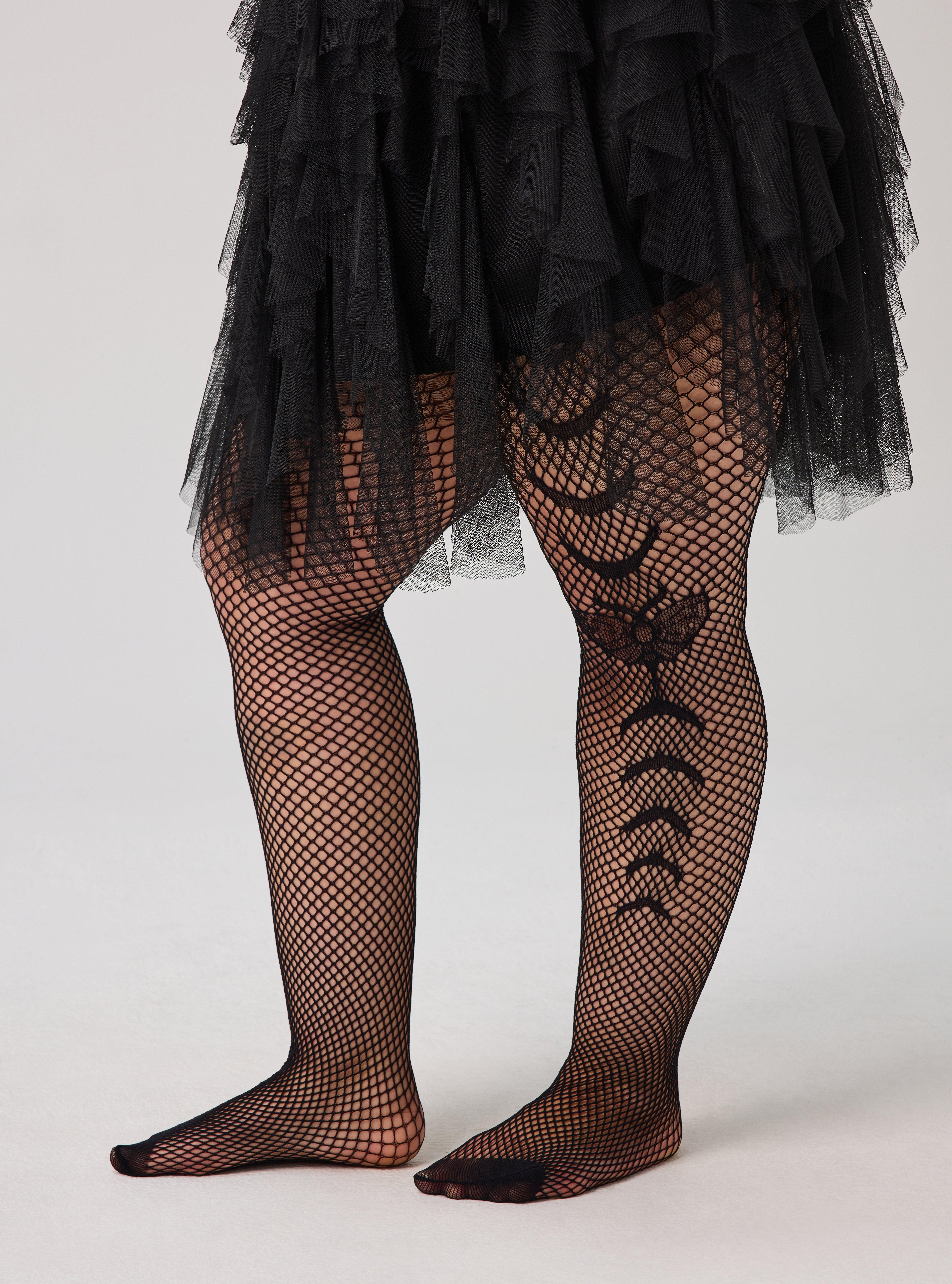 plus size dress tights Semi-Opaque - Black Share your Snags Plus Size - Nightfall Moth