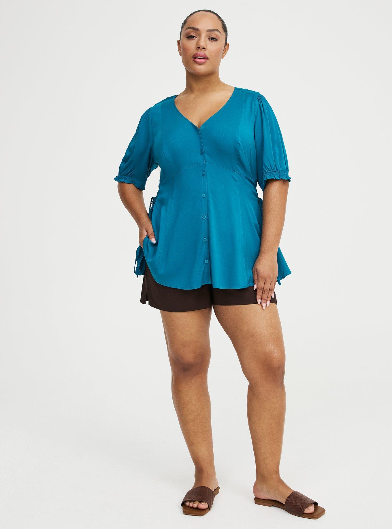 Challis Side Tie Top, OCEAN DEPTHS, alternate