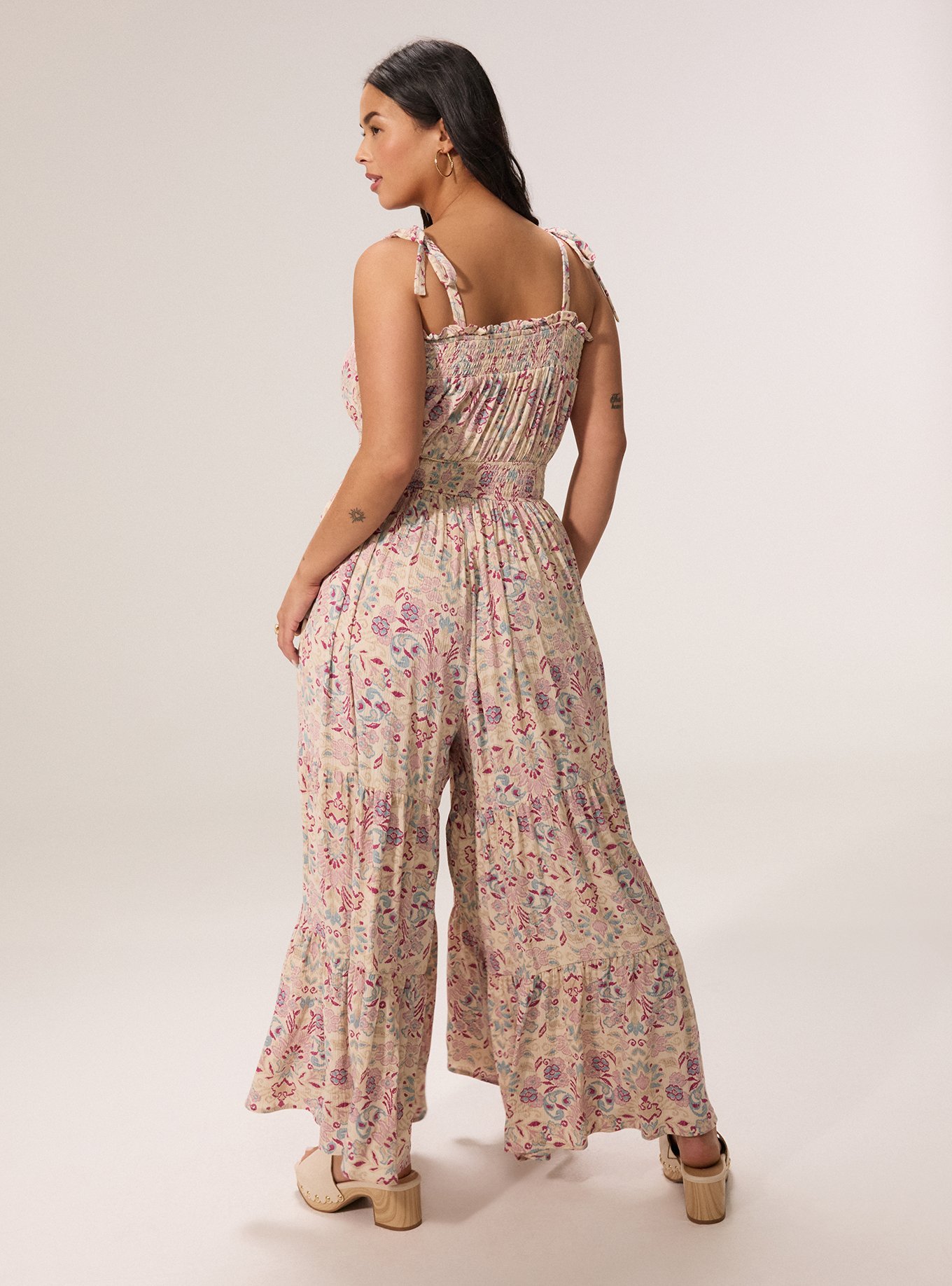 Plus Size - Festi Tie Shoulder Jumpsuit - Torrid