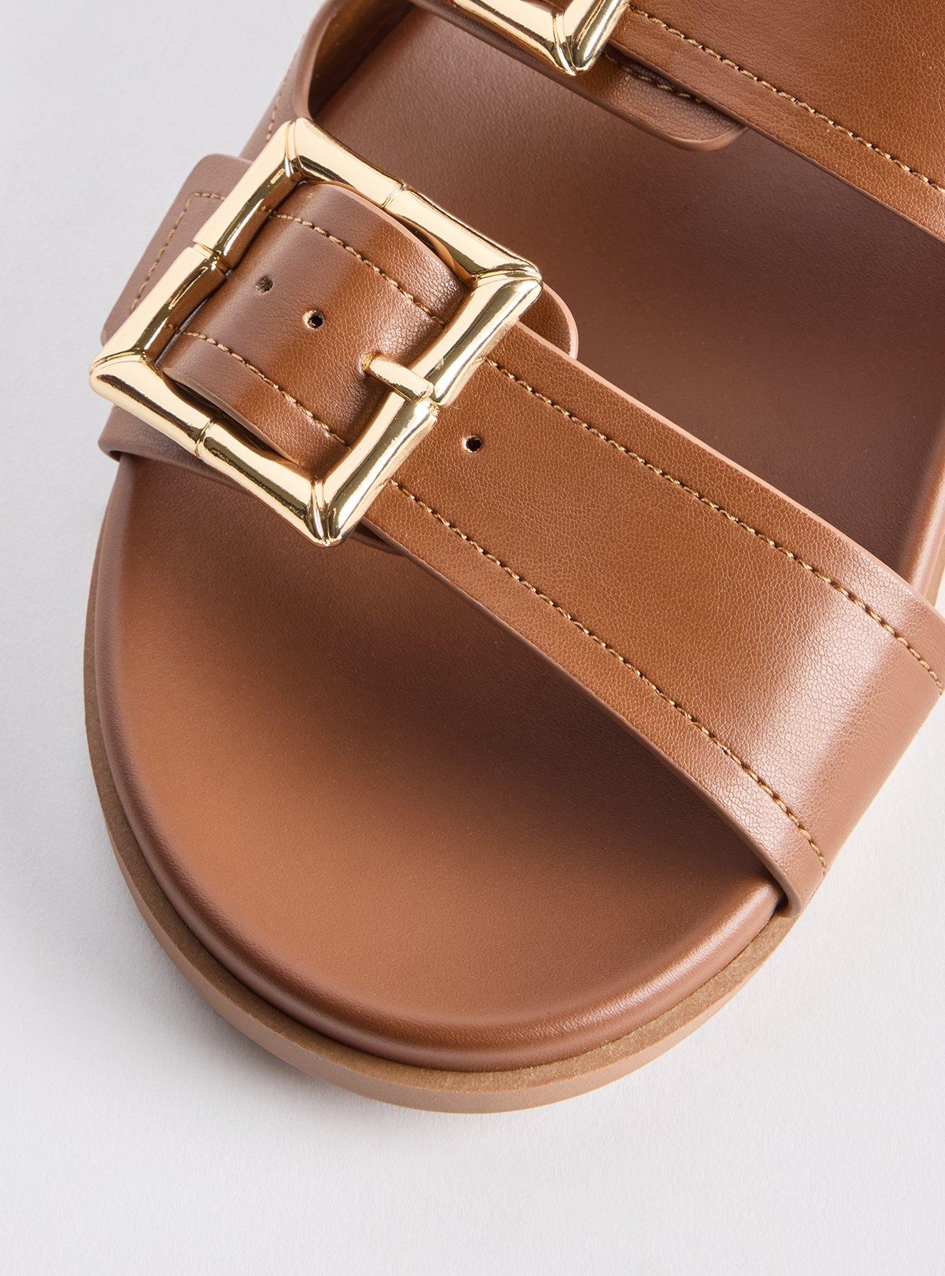 Buckle Footbed Slide (WW), COGNAC, alternate