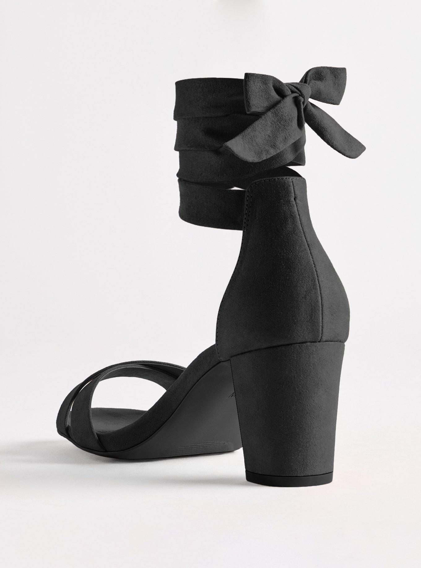 Strappy Ankle Wrap Heel (WW), BLACK, alternate