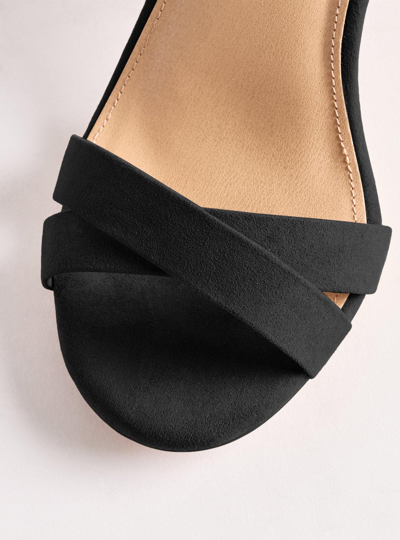 Strappy Ankle Wrap Heel (WW), BLACK, alternate