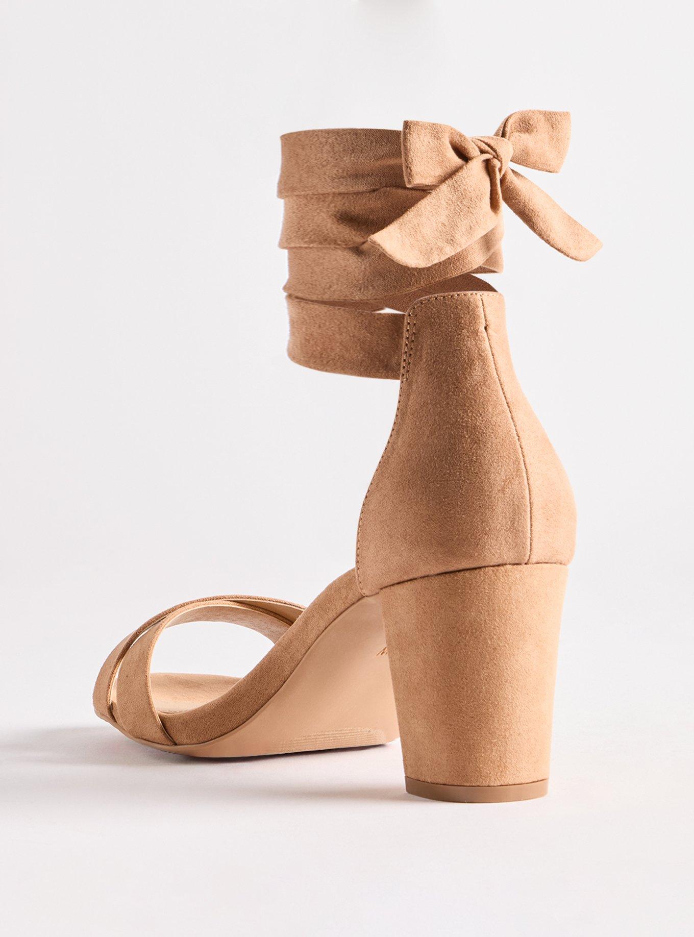 Strappy Ankle Wrap Heel (WW), NUDE, alternate