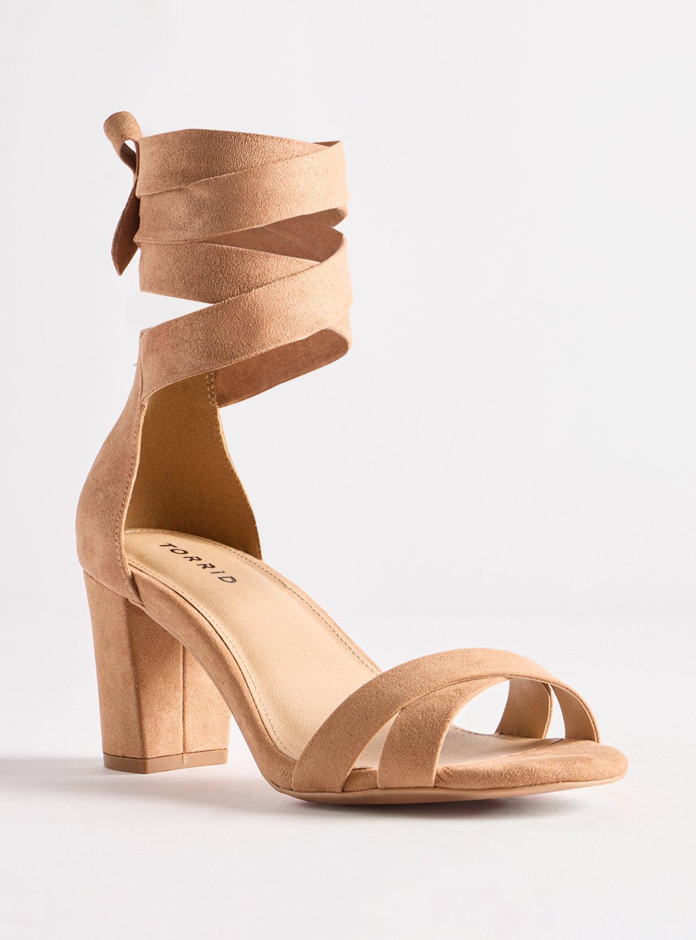 Strappy Ankle Wrap Heel (WW), NUDE, hi-res