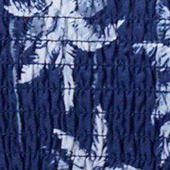 Smocked Challis Babydoll Cami, TROPICAL SHADOWS BLUE, swatch