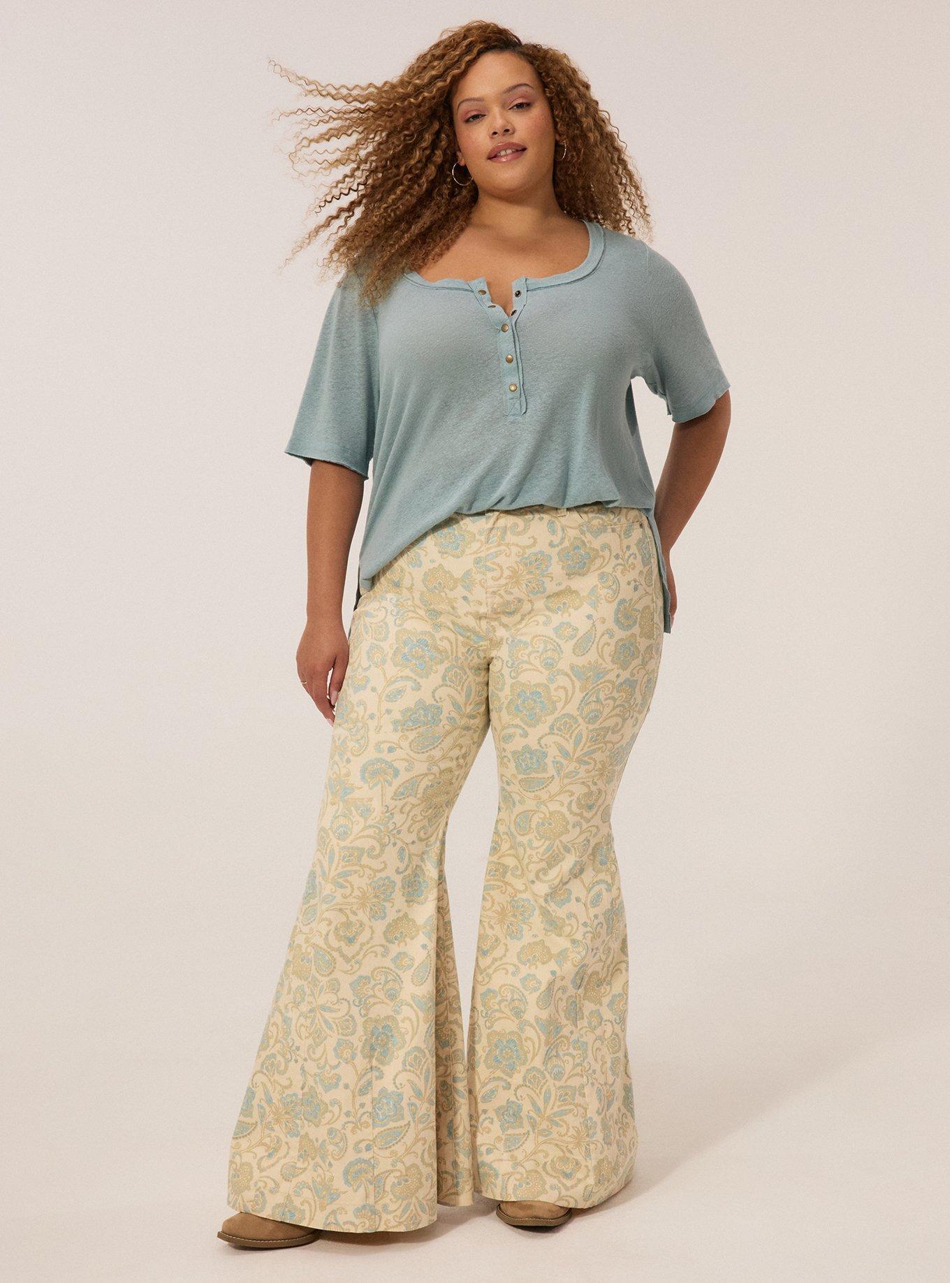 Festi Printed Sky High Super Flare, RITA PAISLEY IVORY, hi-res