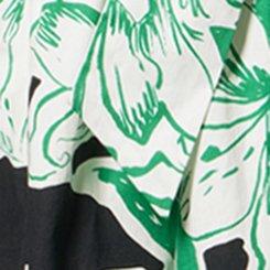 Collared Wrap Midi Dress, SKETCHED LILLIES FLORAL BLACK, swatch