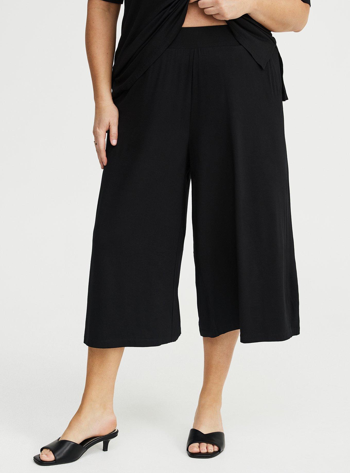 Crop Wide-Leg Super Soft Pant, DEEP BLACK, alternate