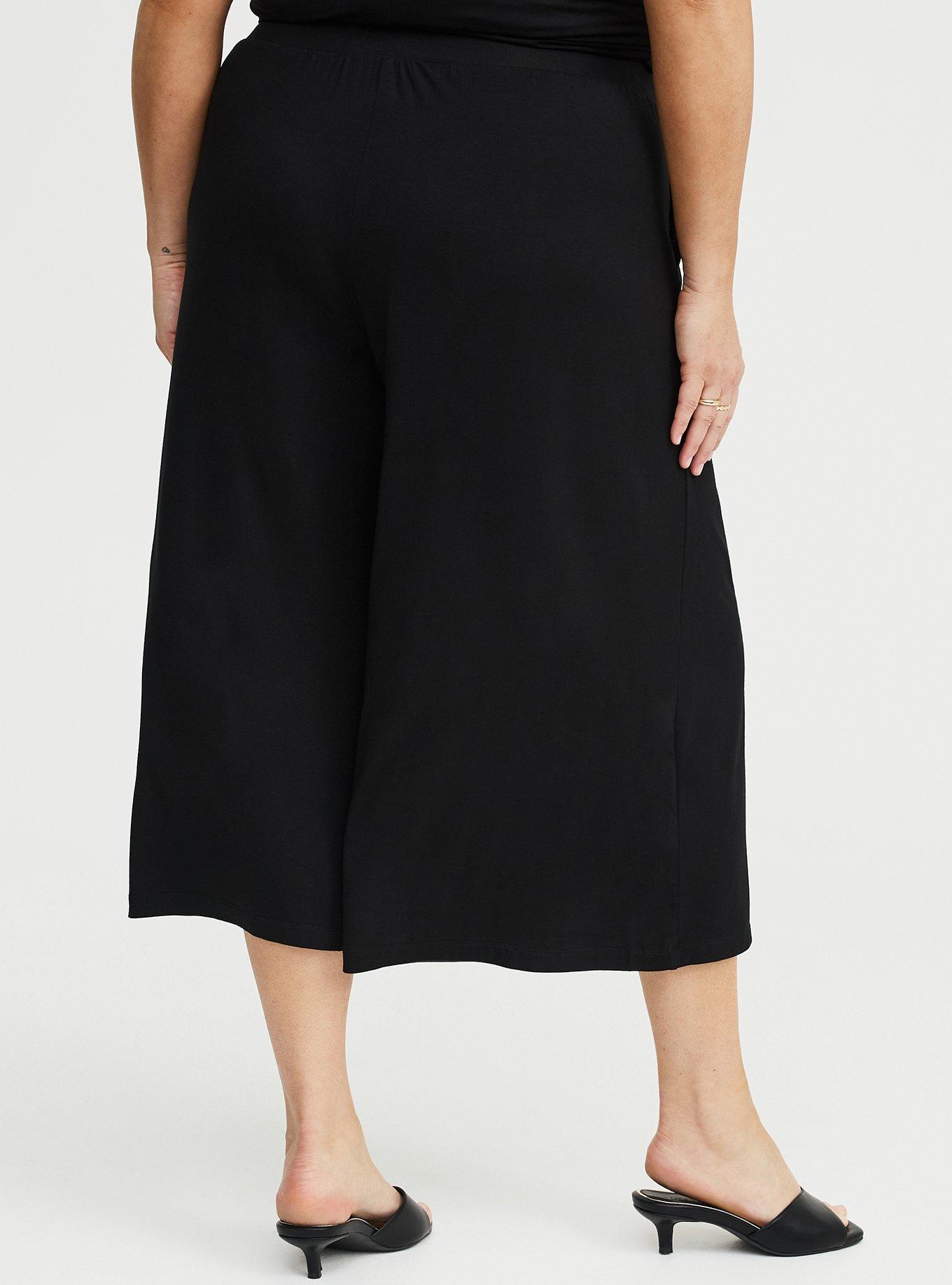 Crop Wide-Leg Super Soft Pant, DEEP BLACK, alternate