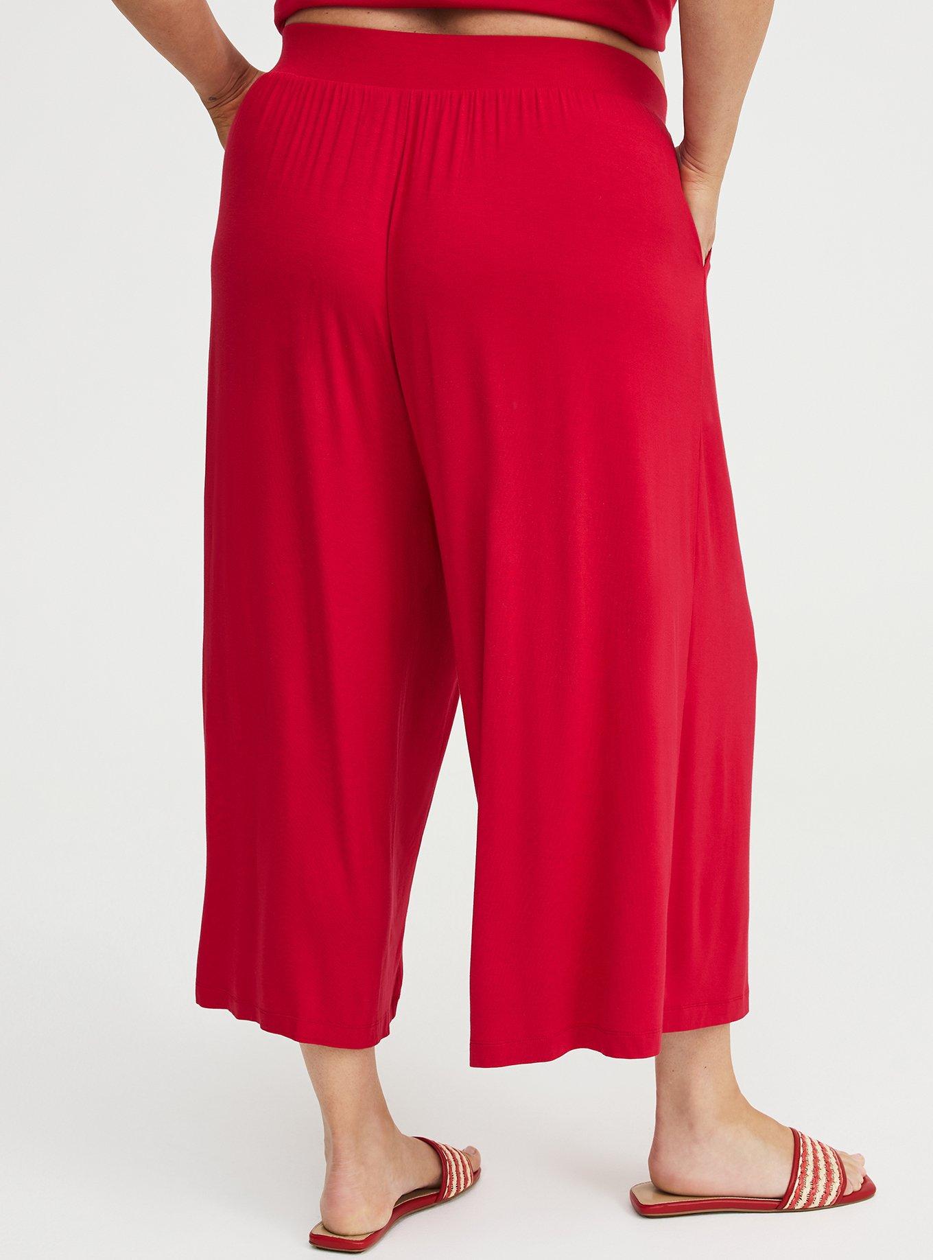 Crop Wide-Leg Super Soft Pant, JESTER RED, alternate