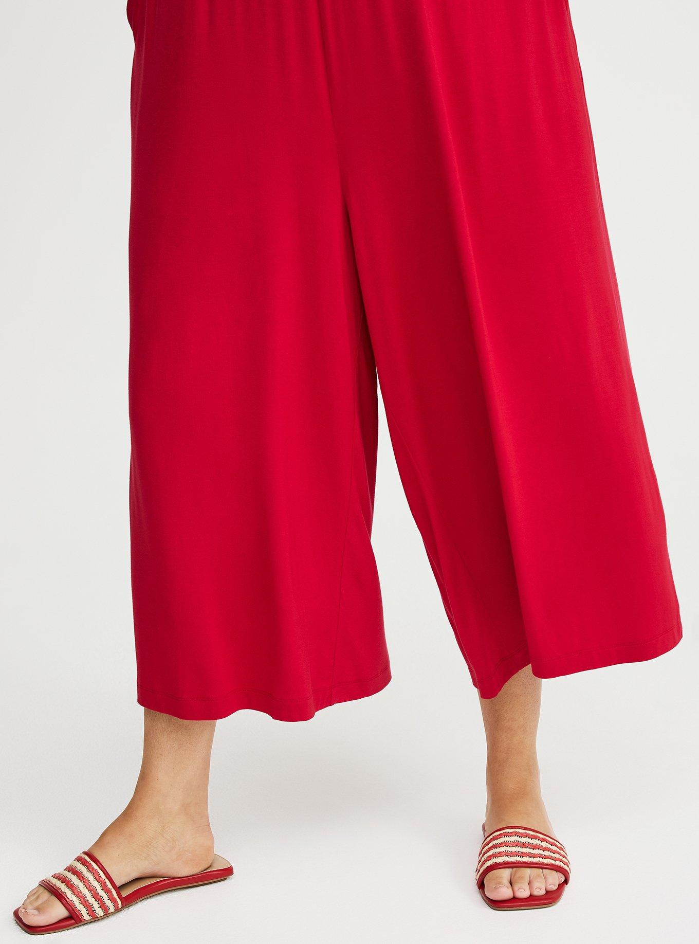 Crop Wide-Leg Super Soft Pant, JESTER RED, alternate
