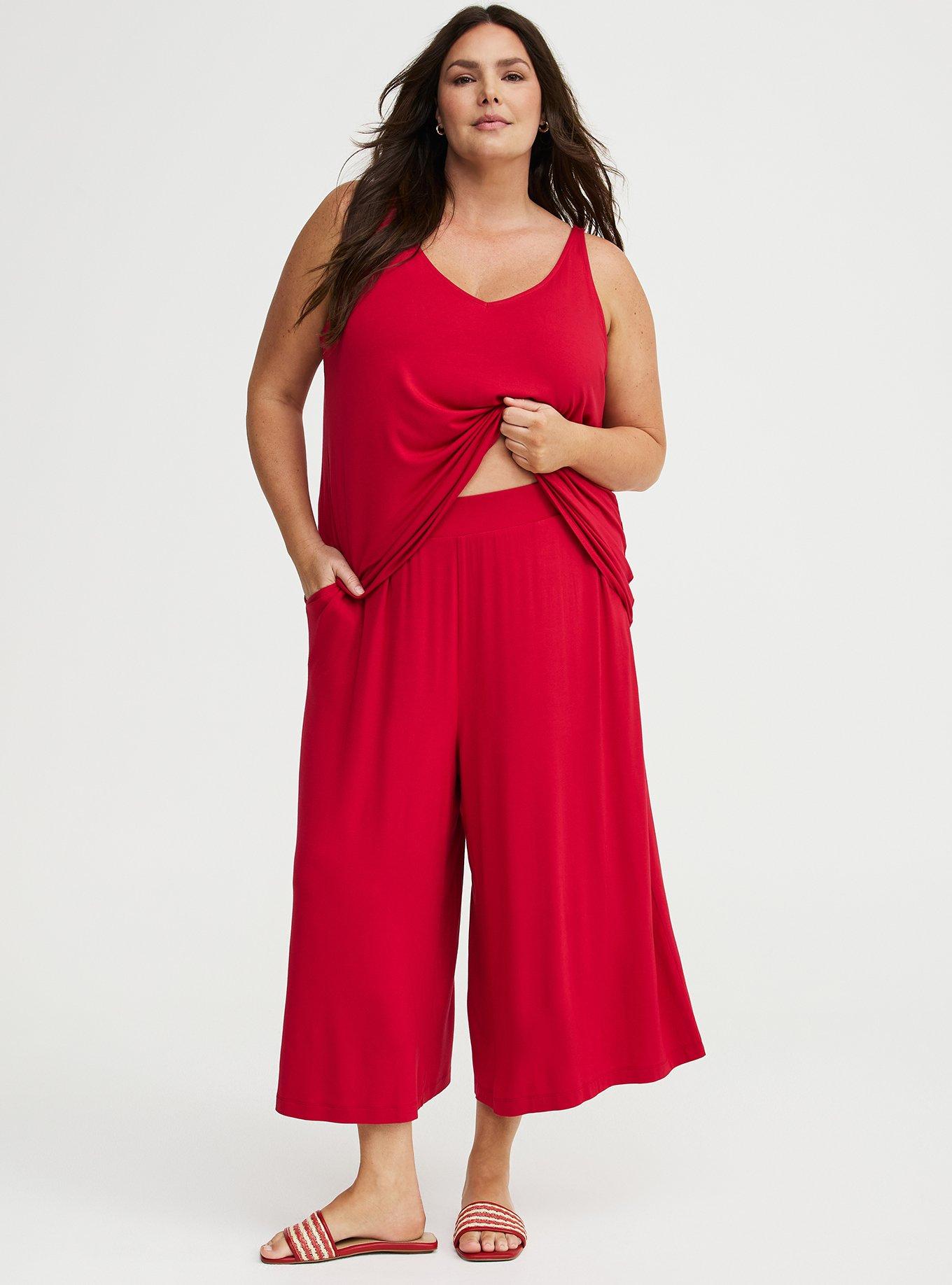 Crop Wide-Leg Super Soft Pant, JESTER RED, hi-res
