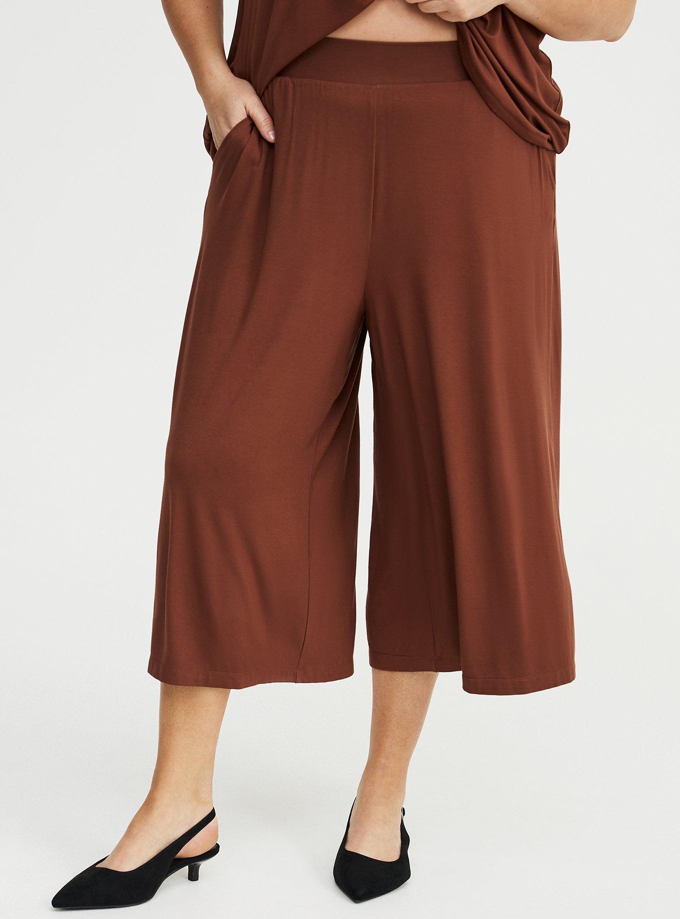 Crop Wide-Leg Super Soft Pant, CAPPUCCINO, alternate