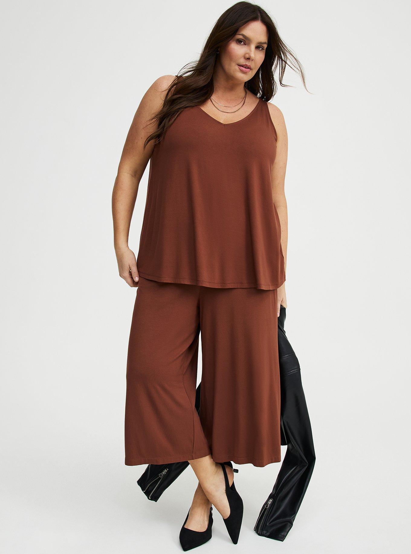 Crop Wide-Leg Super Soft Pant, CAPPUCCINO, hi-res