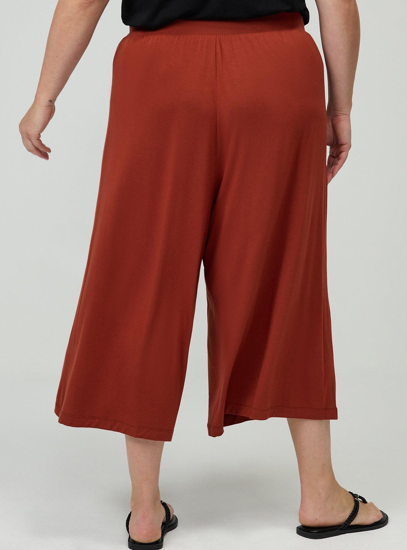 Pull-On Wide-Leg Super Soft Crop Pant, ROASTED RUSSET, alternate
