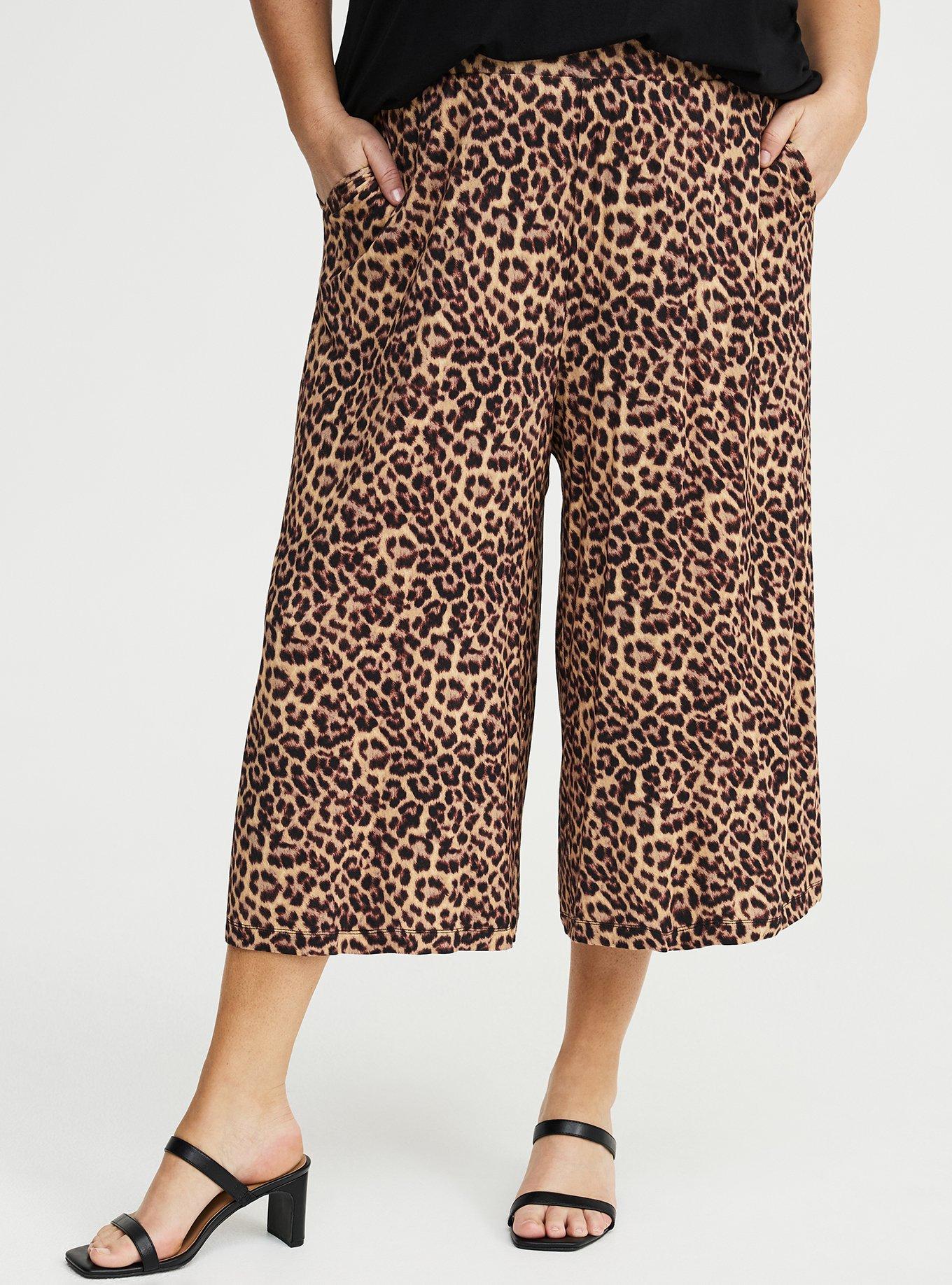 Crop Wide-Leg Super Soft Pant, ON THE PROWL LEOPARD MULTI, alternate