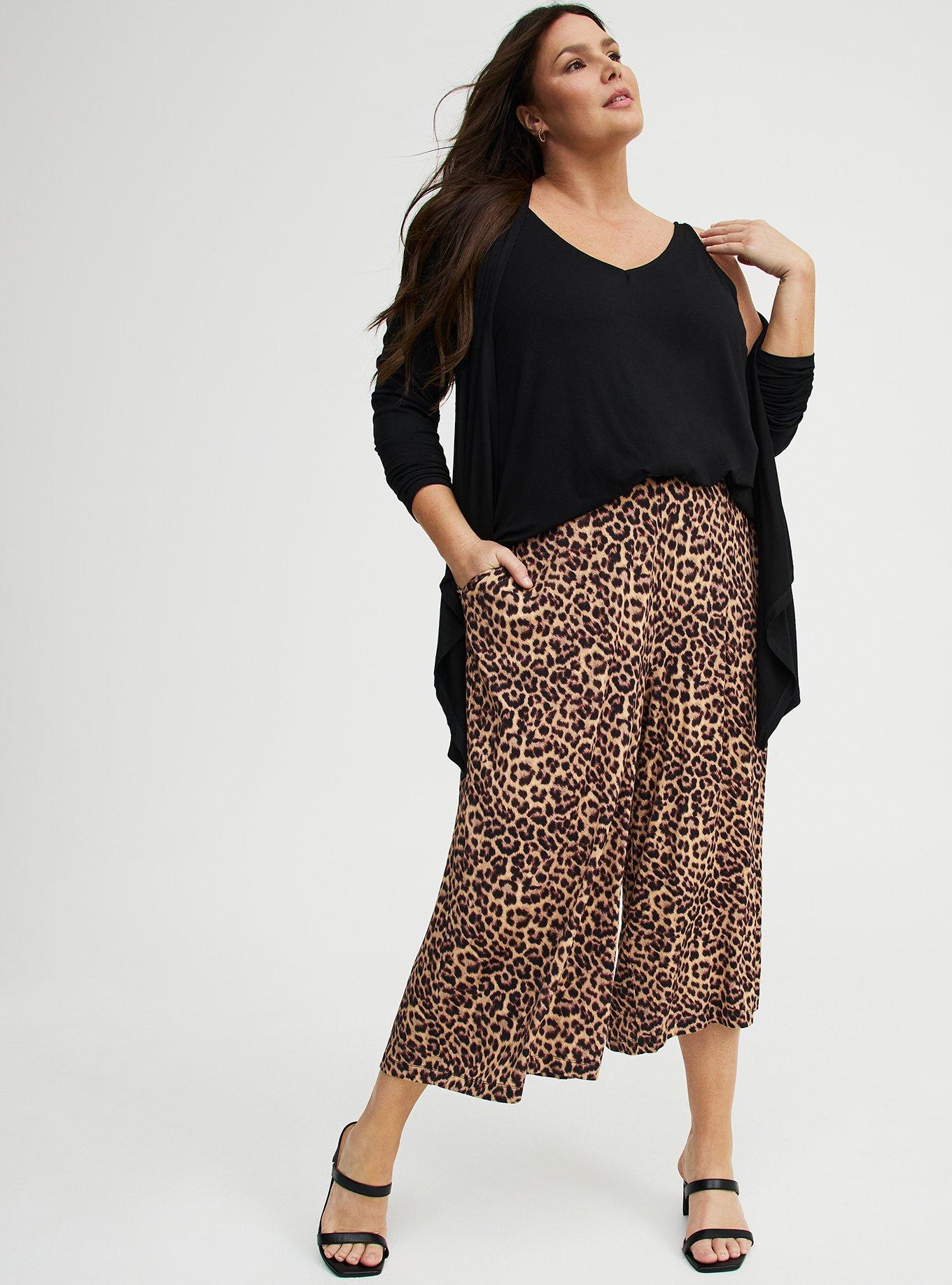 Crop Wide-Leg Super Soft Pant, ON THE PROWL LEOPARD MULTI, alternate