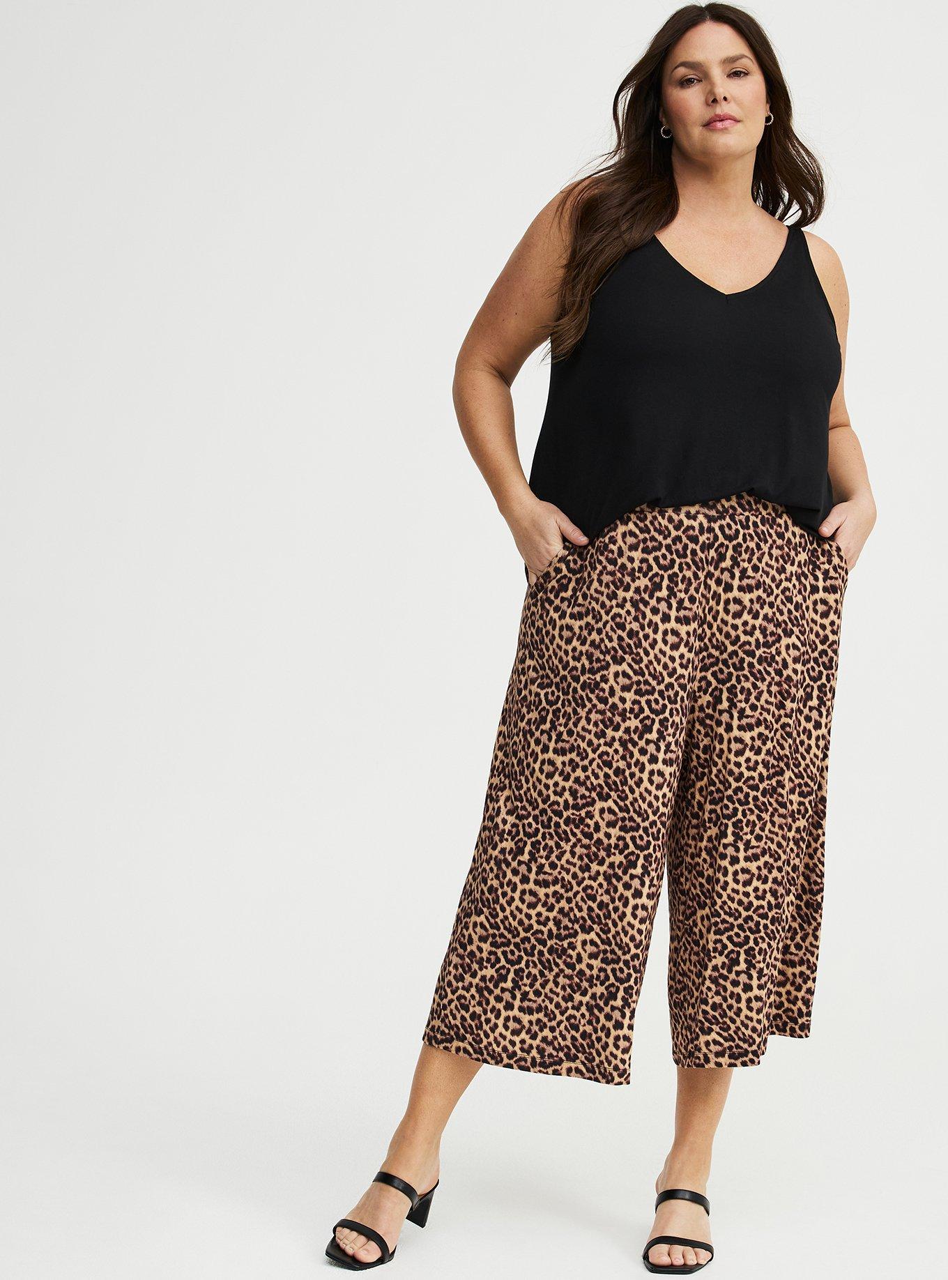 Crop Wide-Leg Super Soft Pant, ON THE PROWL LEOPARD MULTI, hi-res