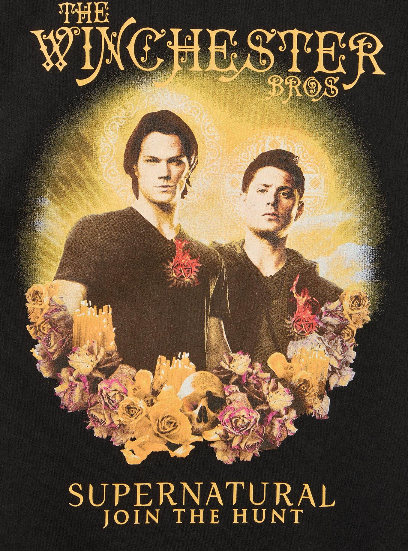 Plus Size Supernatural Classic Cotton Tee, THE WINCHESTER BROS DEEP BLACK, alternate