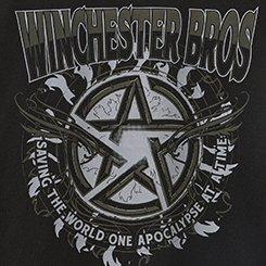 Plus Size Supernatural Classic Cotton Crew Tee, WINCHESTER BROS DEEP BLACK, swatch