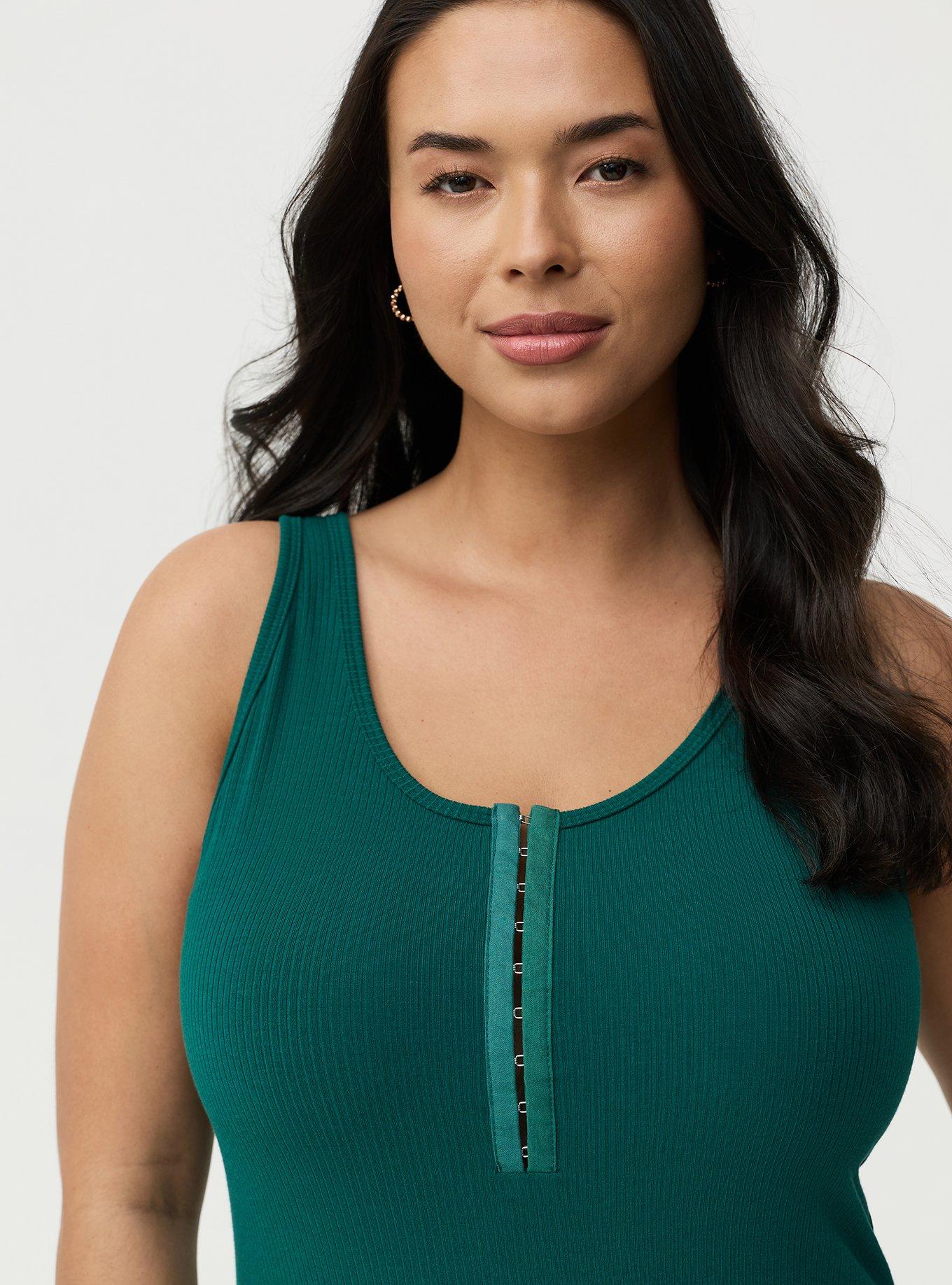 Super Soft Rib Hook & Eye Tank, BOTANICAL GARDEN, alternate