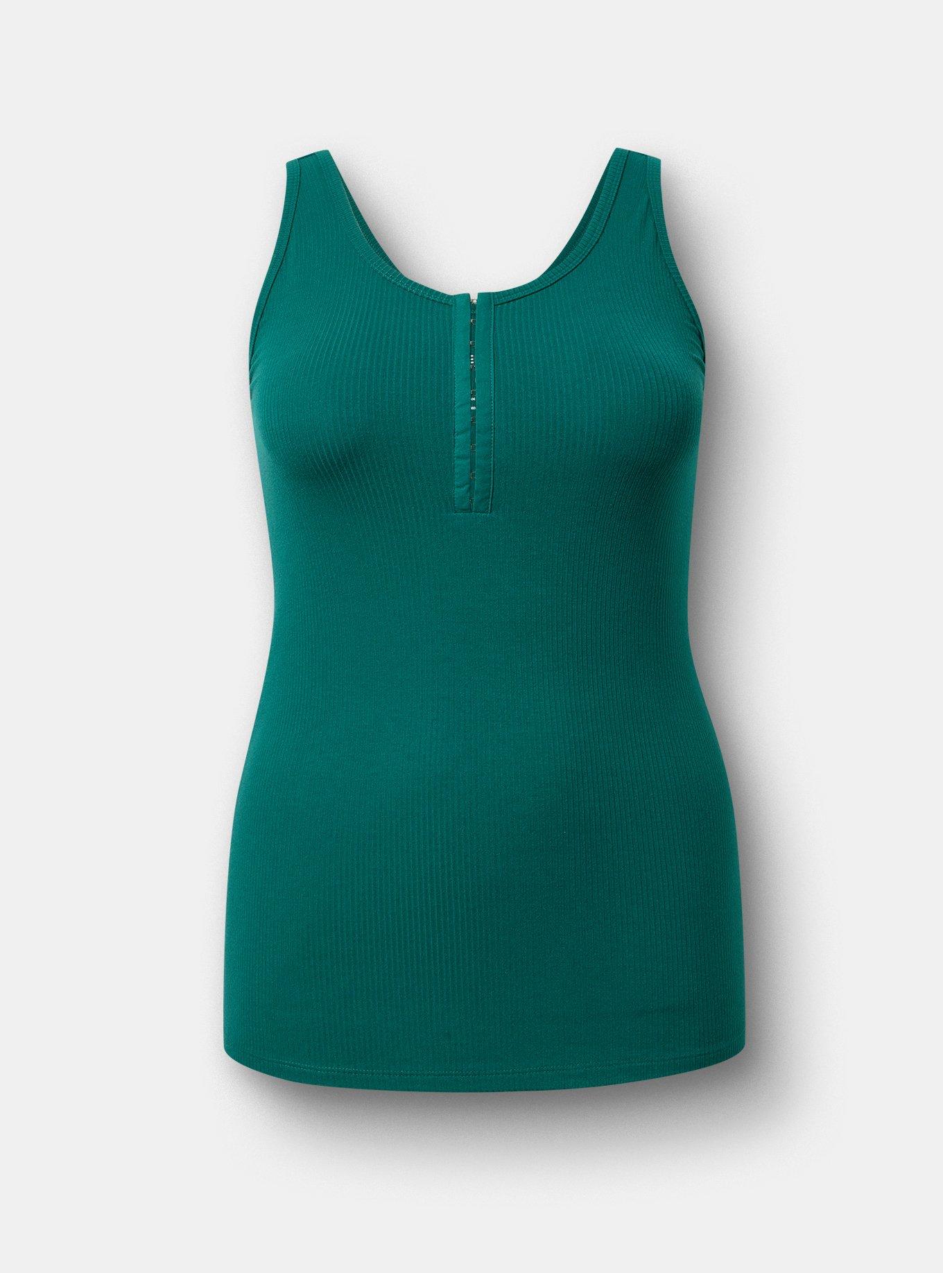 Super Soft Rib Hook & Eye Tank, BOTANICAL GARDEN, hi-res